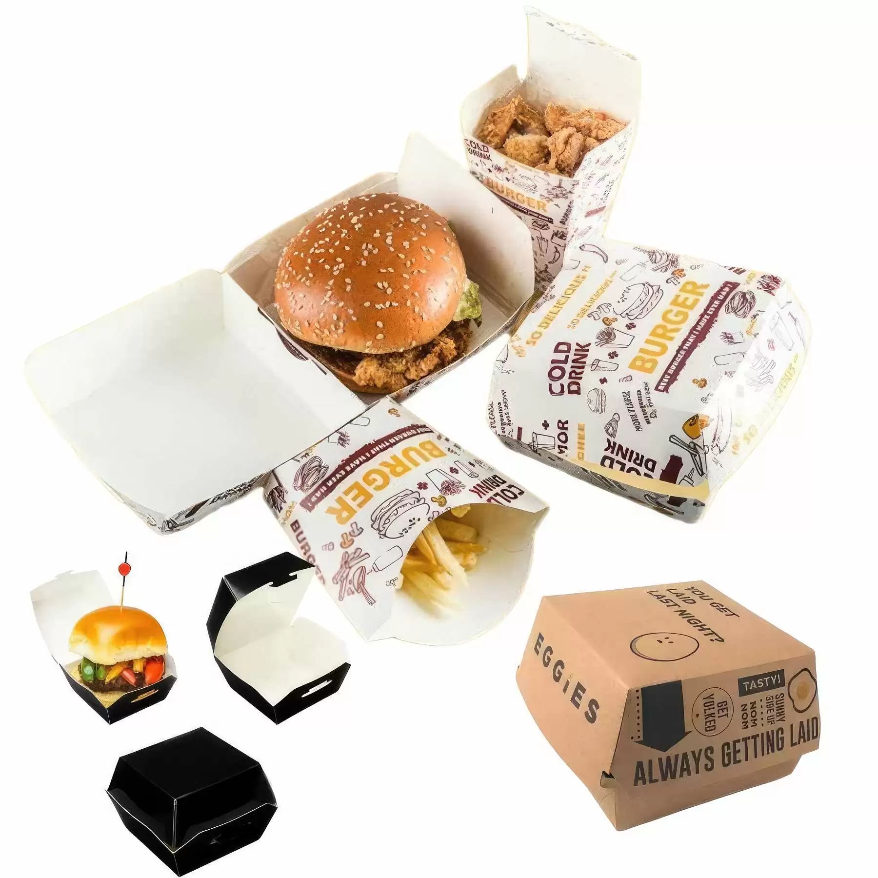 Custom Printed Disposable Burger Box