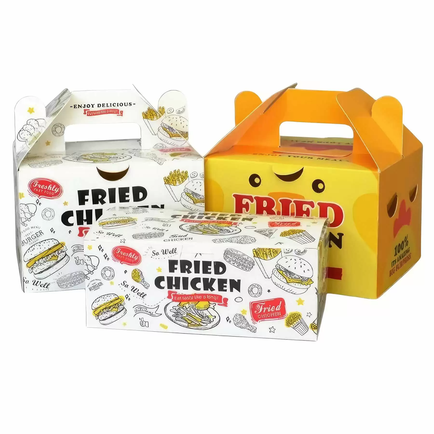 Custom Printed Takeout Food Burger Packaging Boxes - Image 2