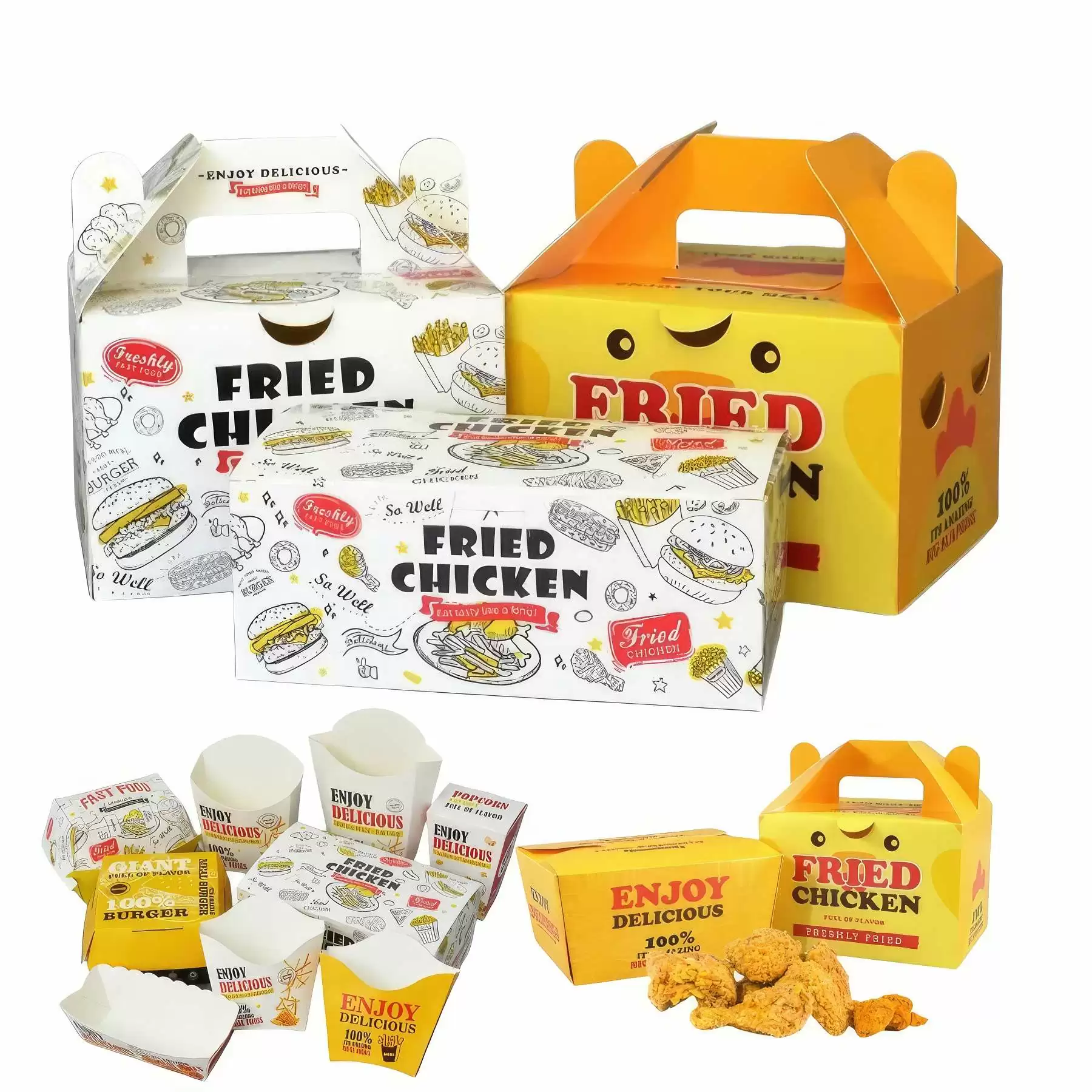 Custom Printed Takeout Food Burger Packaging Boxes