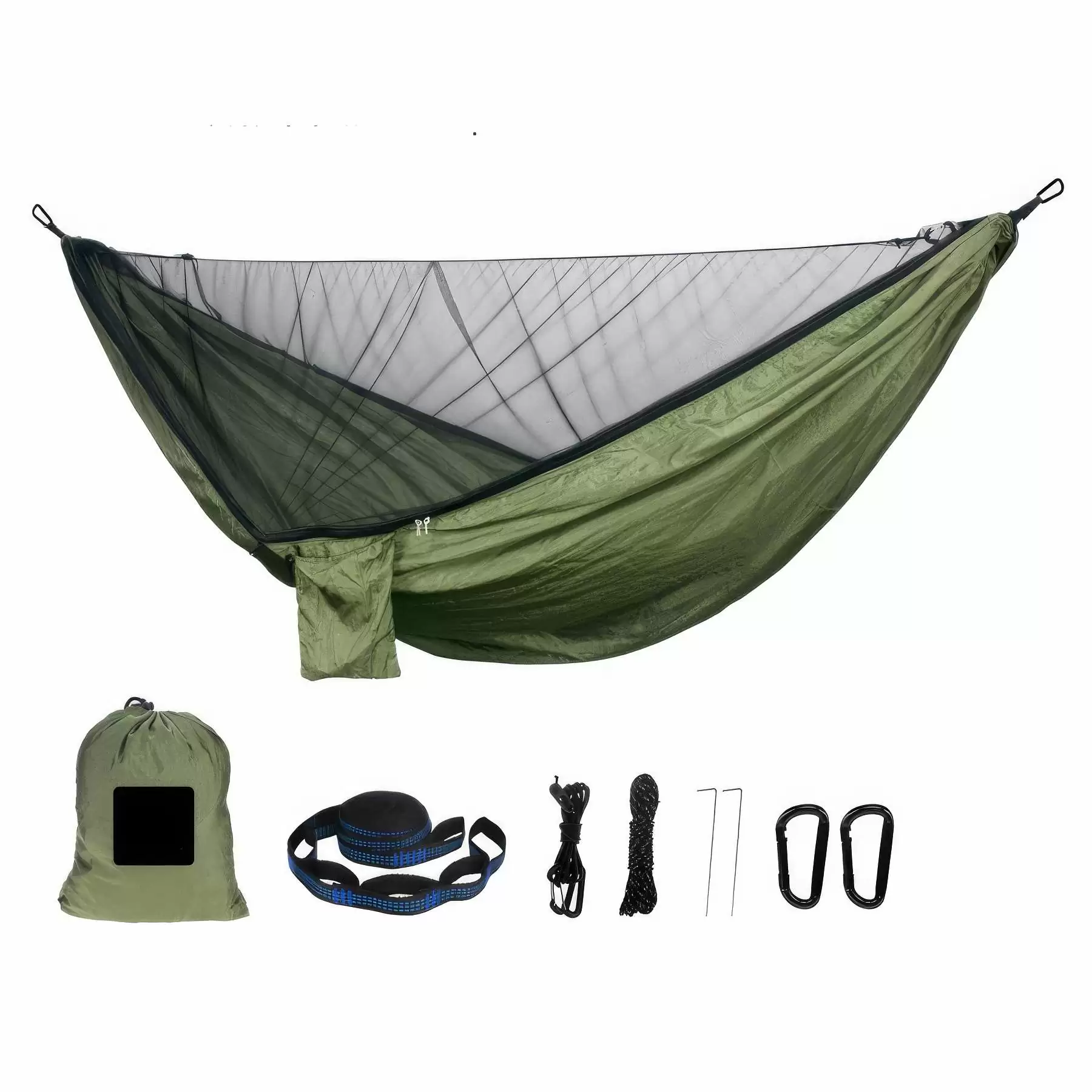 Portable Single Camping Hammock with Anti-Mosquito Net - Image 2