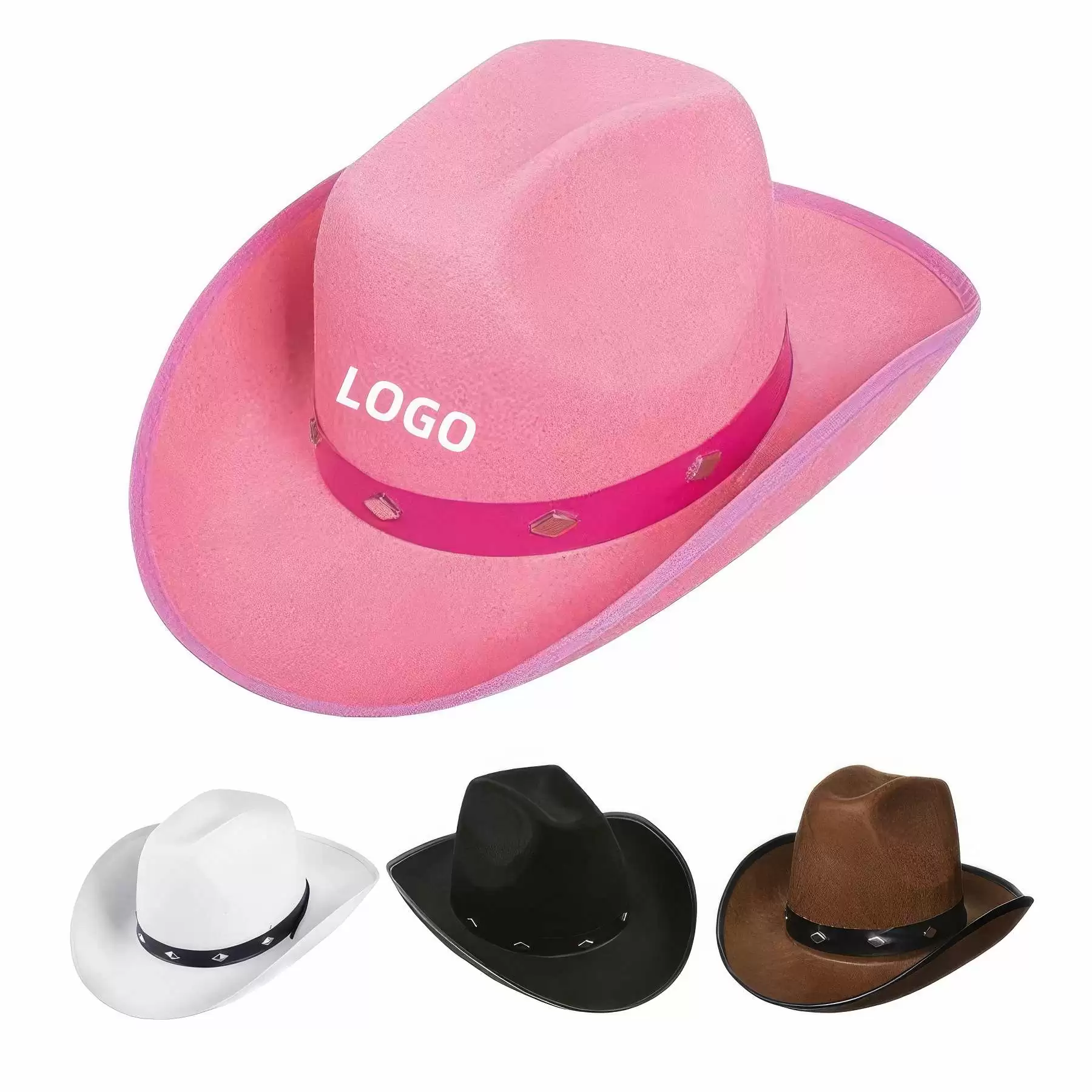 Adults Western Cowboy Hat with Rivets