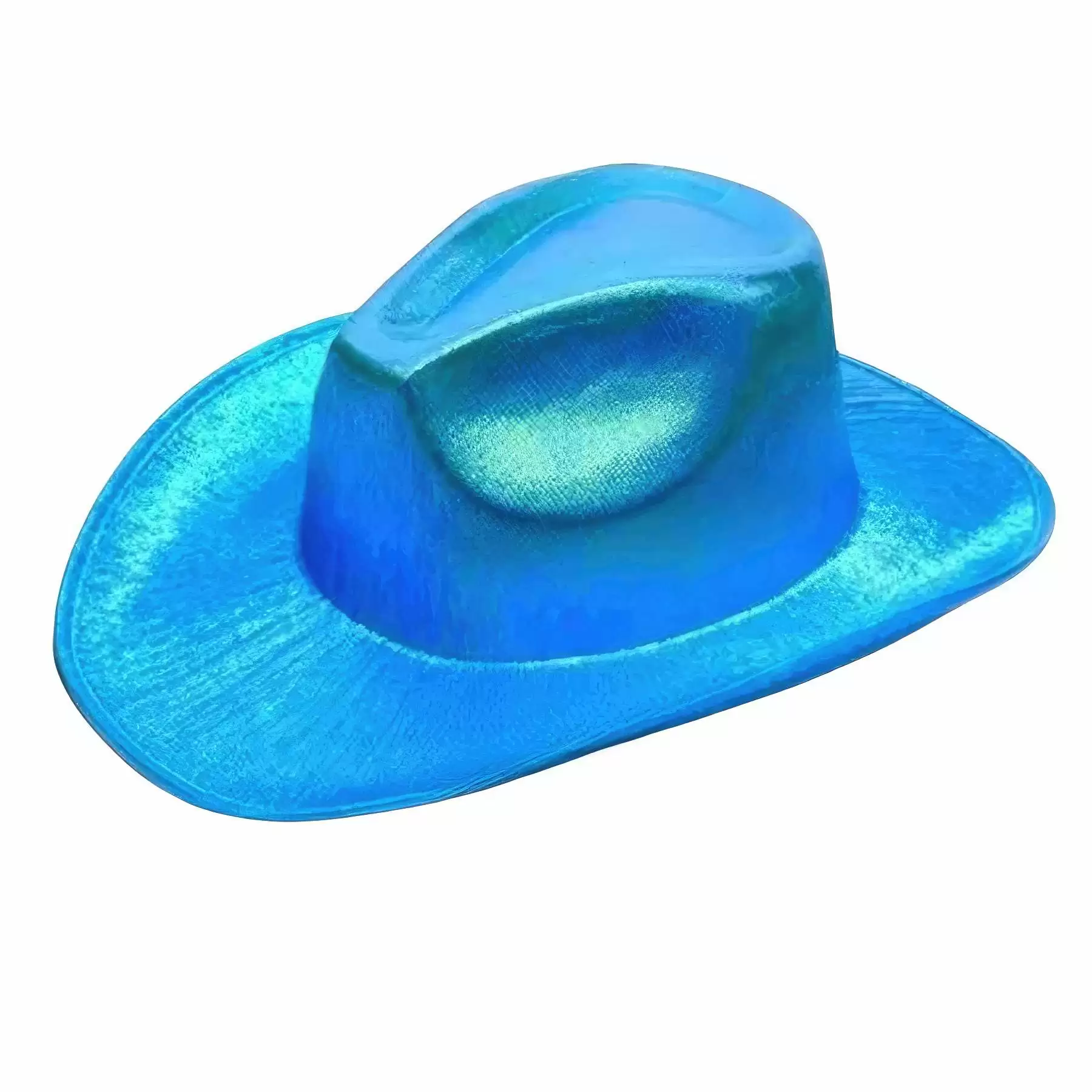 Shiny Metallic Neon Western Cowgirl Hat - Image 2