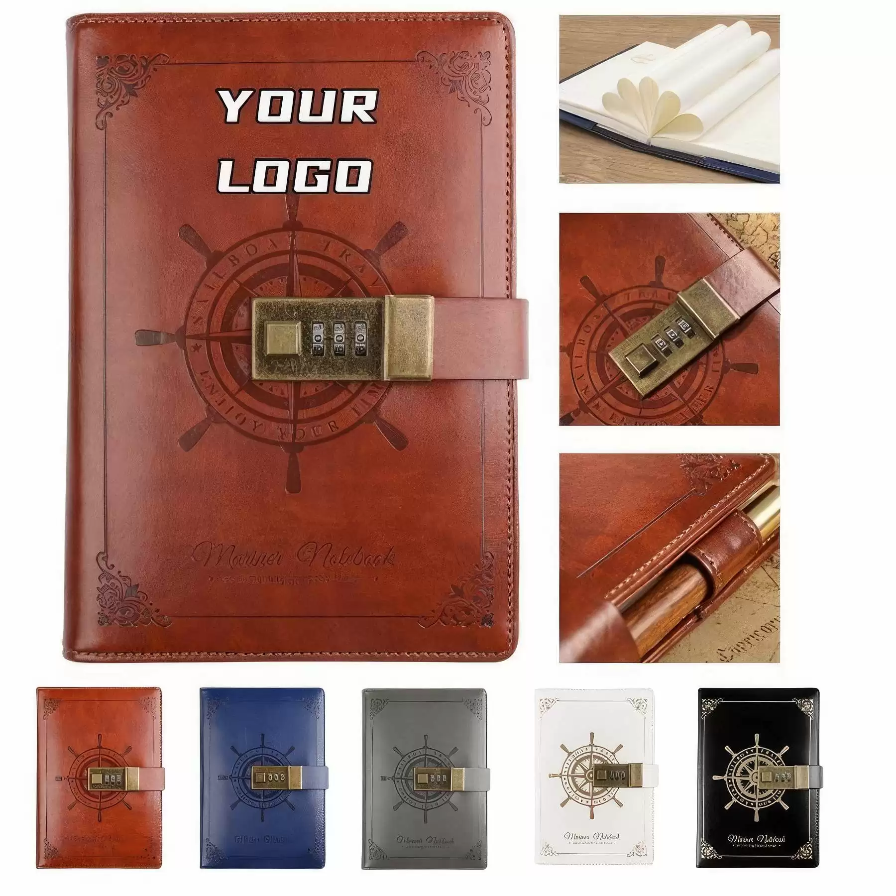 Vintage B6 Diary Notebook with Locks