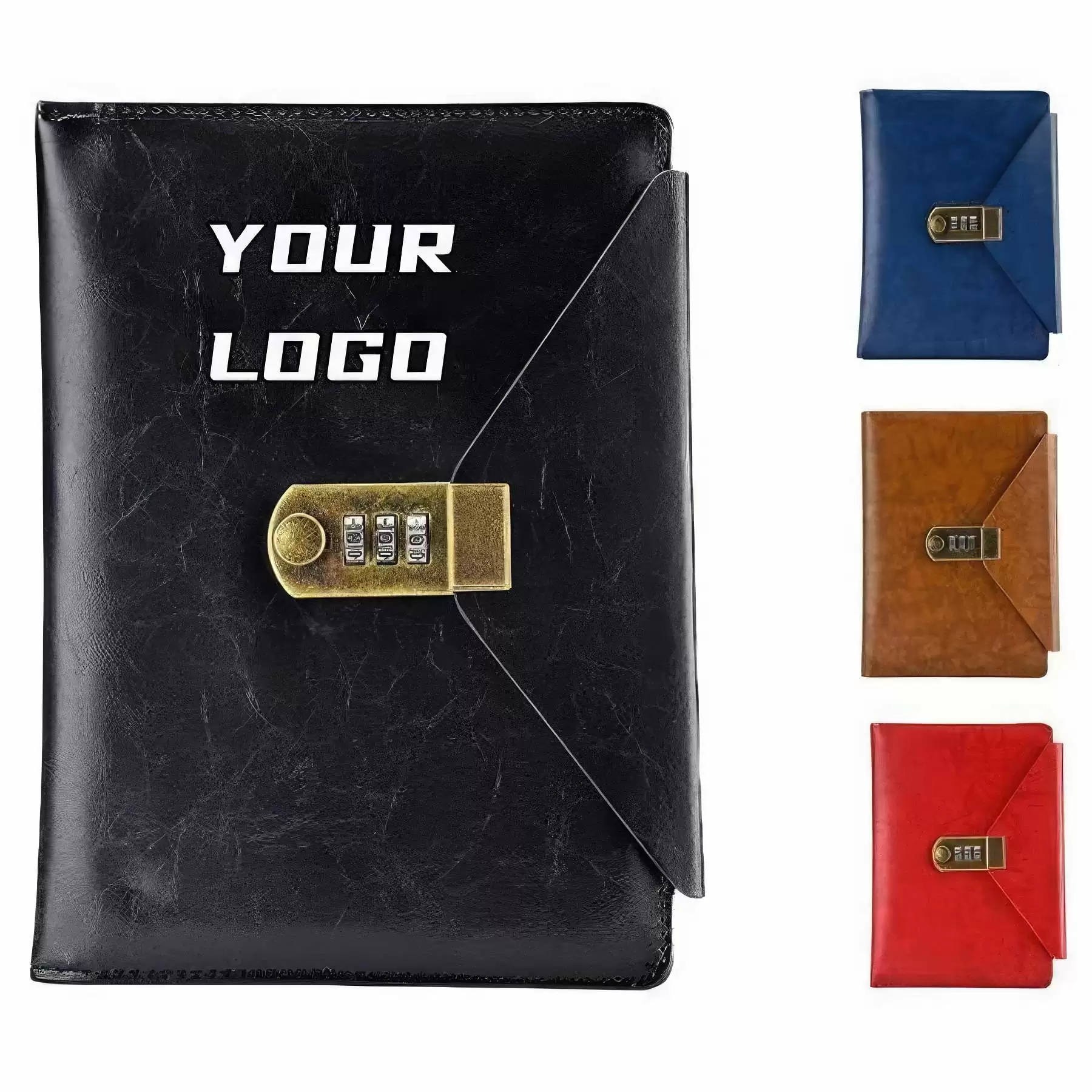 PU Leather A5/A6/B5 Notebook with Locks