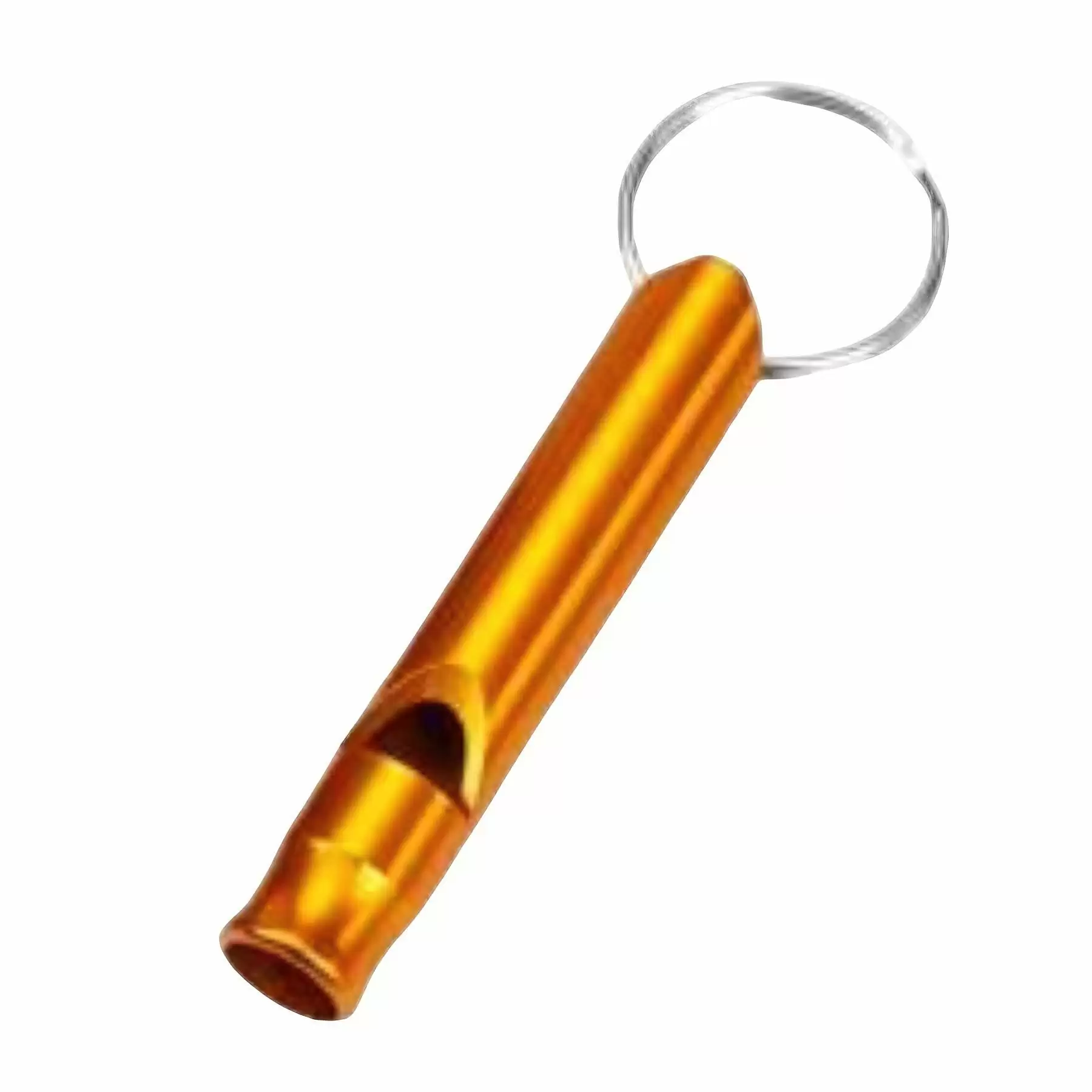 Large Aluminum Alloy Whistle with Key Ring - Image 2