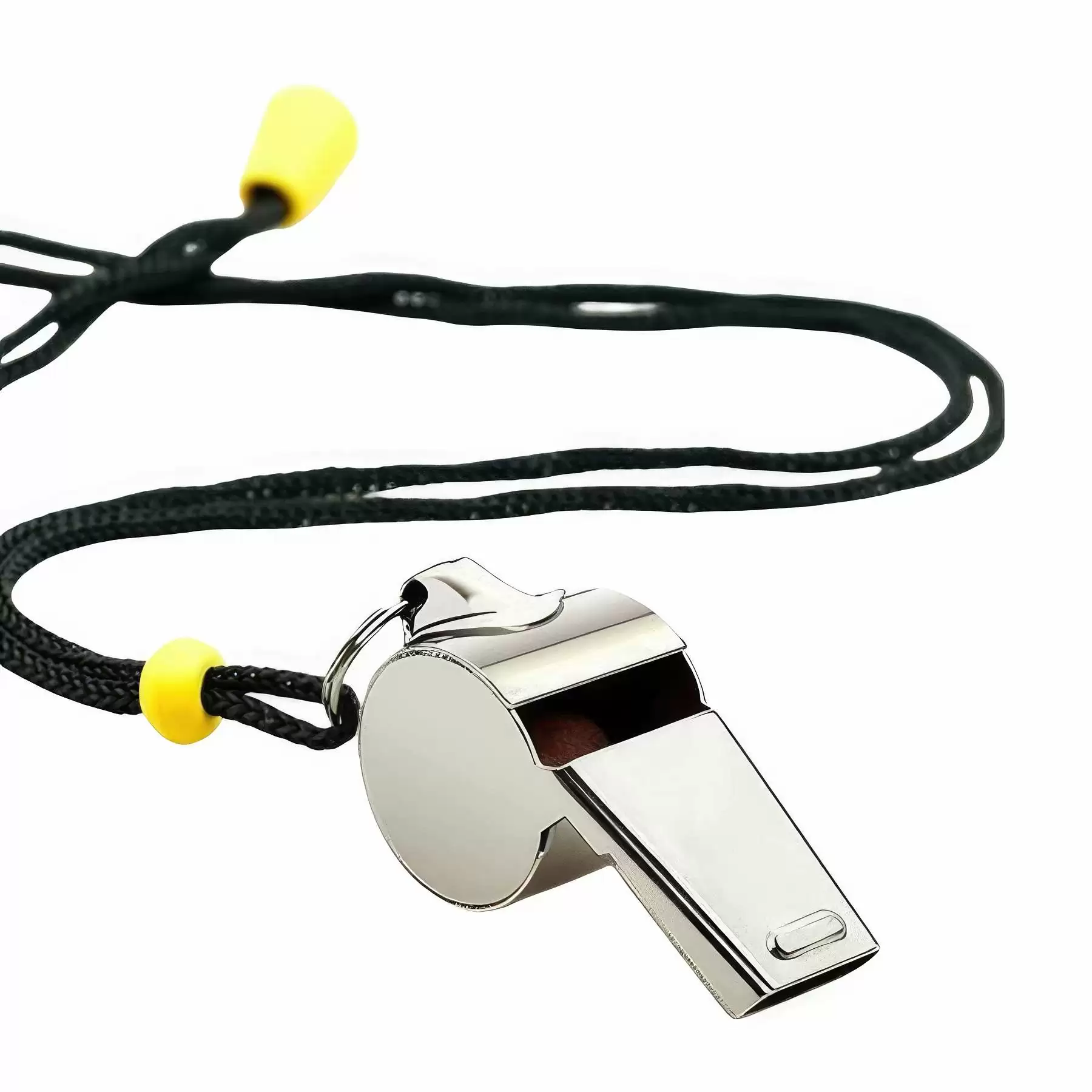 Stainless Steel Whistles with Lanyard - Image 2