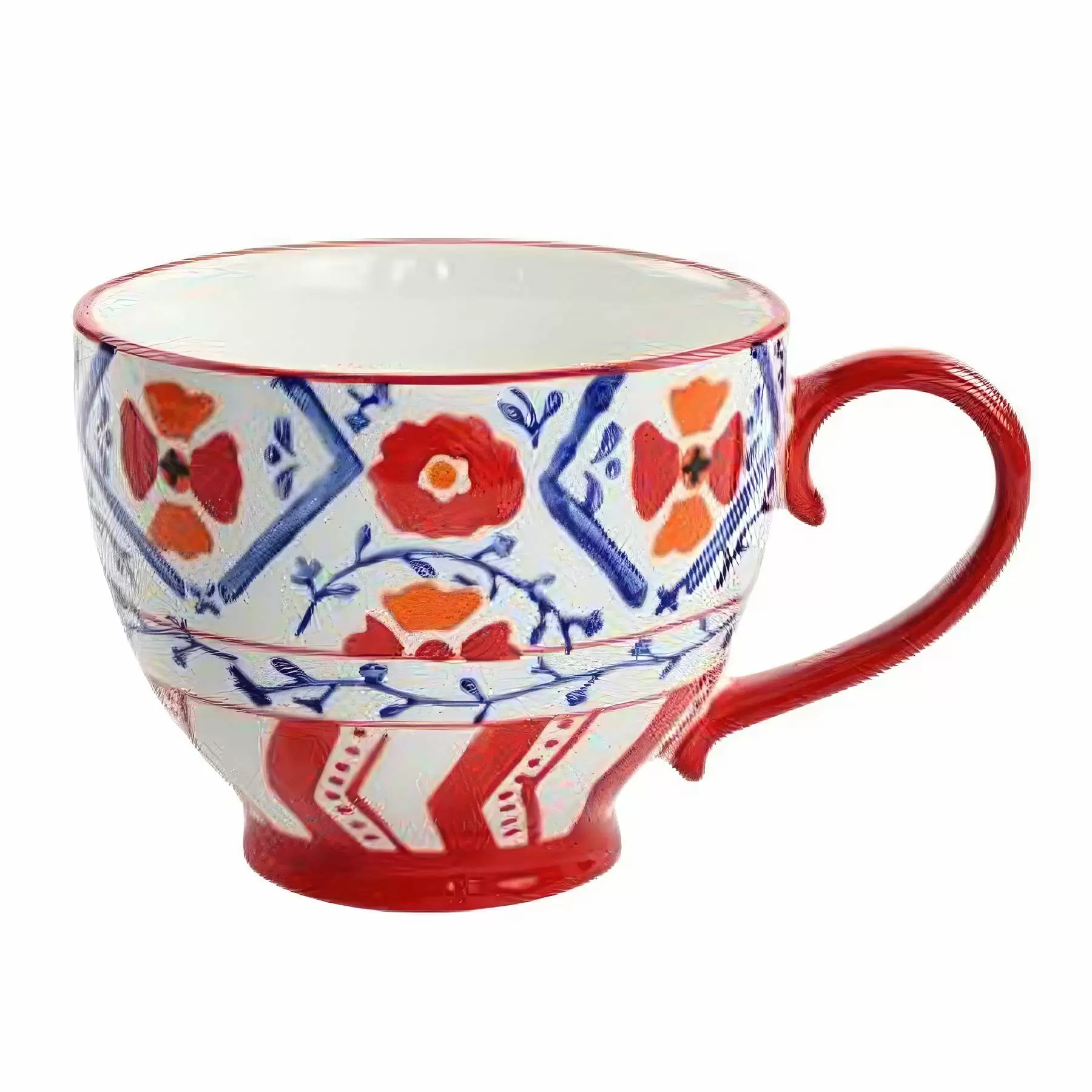 Hand Painted Nordic Creative Underglaze Flower Ceramic  Mug - Image 2