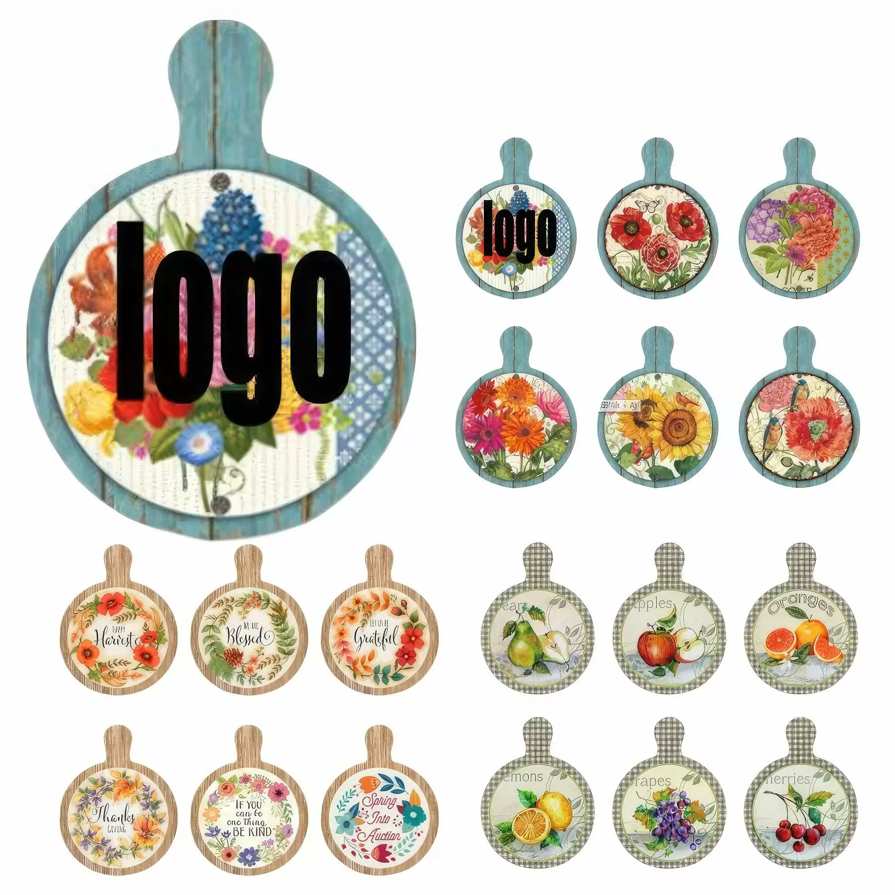 Ceramic Antique Flower Insulation Pot and Bowl Mat