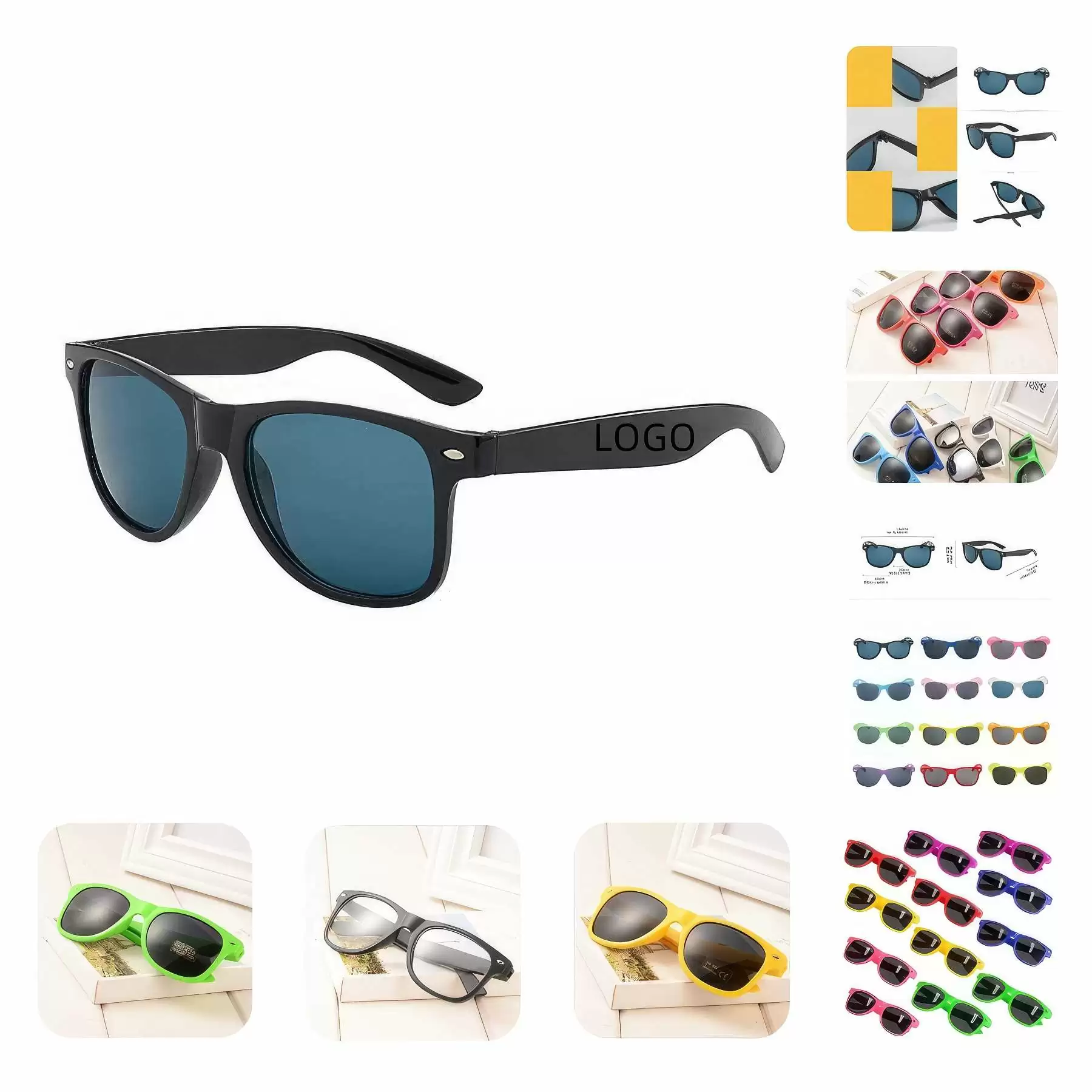 Rice Nail Candy Color sunglasses & Retro &Custom Logo