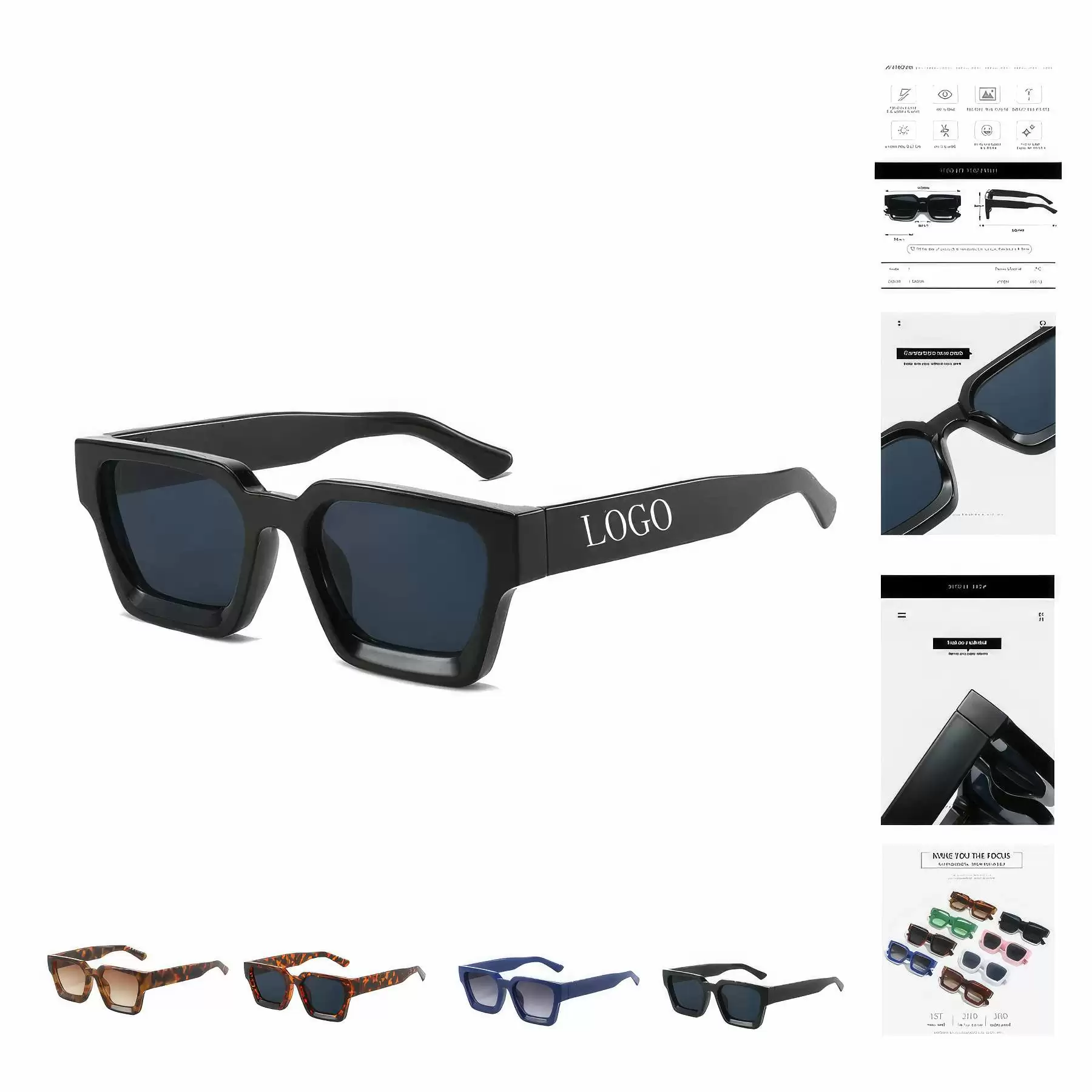 Thick-framed Sunglasses & Trendy Square-framed Glasses