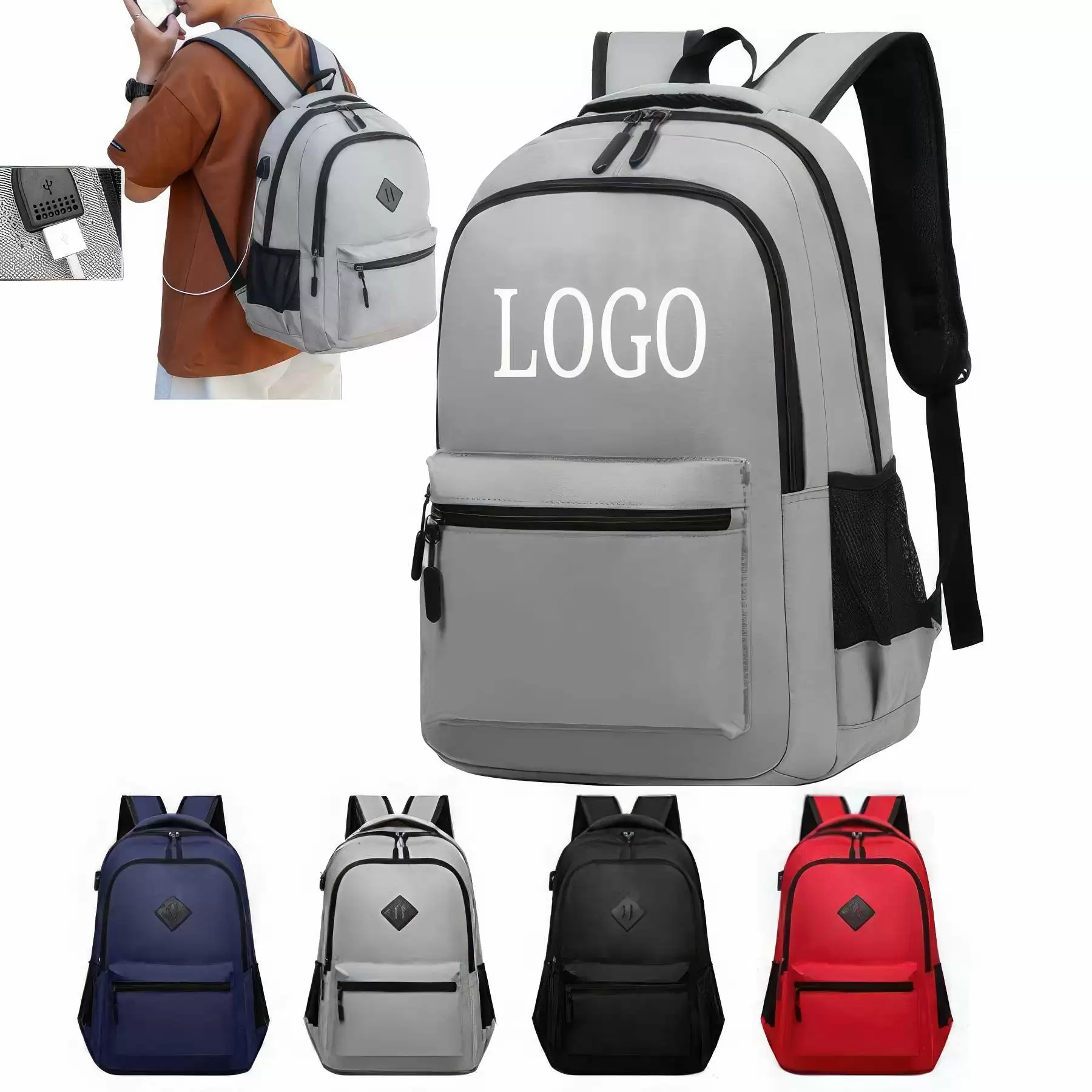 Simple  Laptop Backpacks  with USB Port