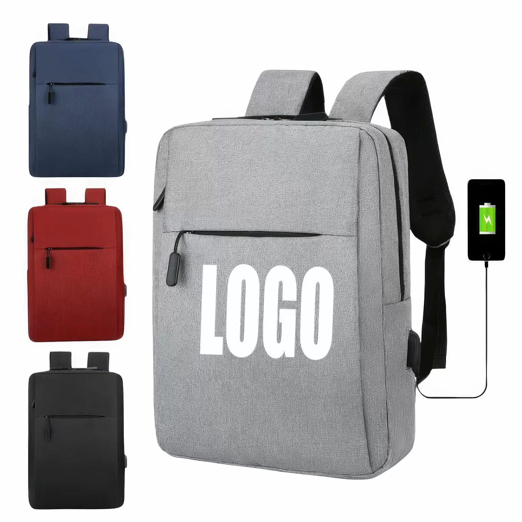 Custom Simple Backpacks with Usb Charging Port