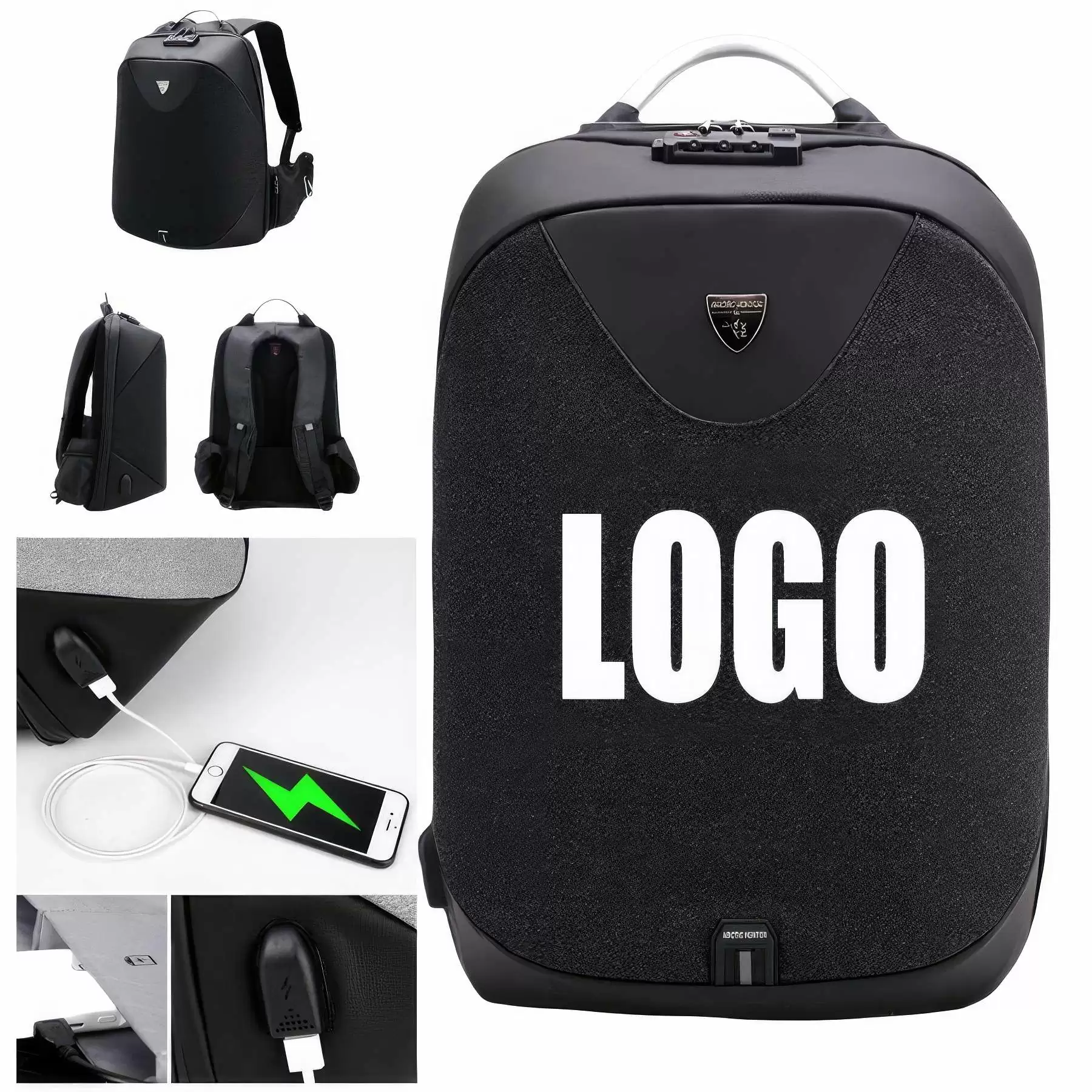Custom 3D Anti-theft Backpacks with USB Port