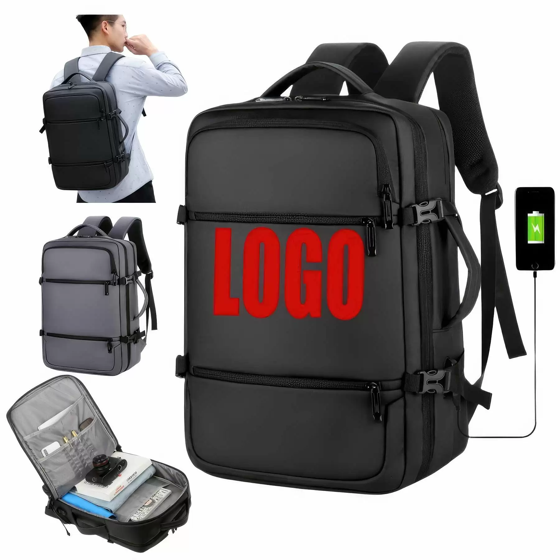 Customized Waterproof Film Laptop Bags with USB Interface