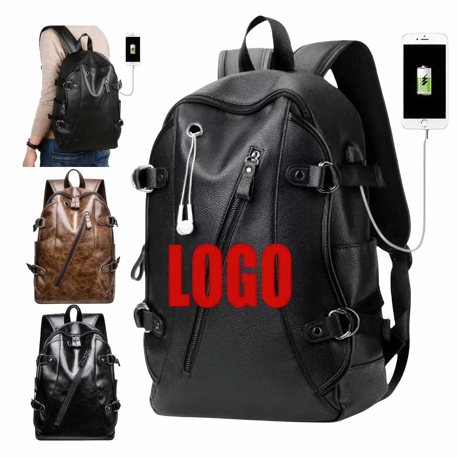 Customized Stylish Backpacks with USB Port