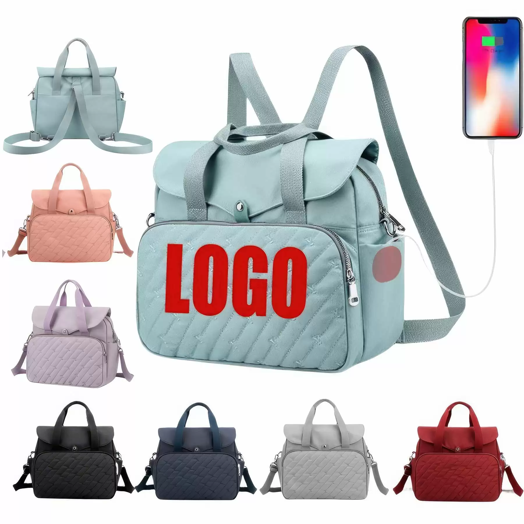 Women's Shoulder Backpacks with USB Charging