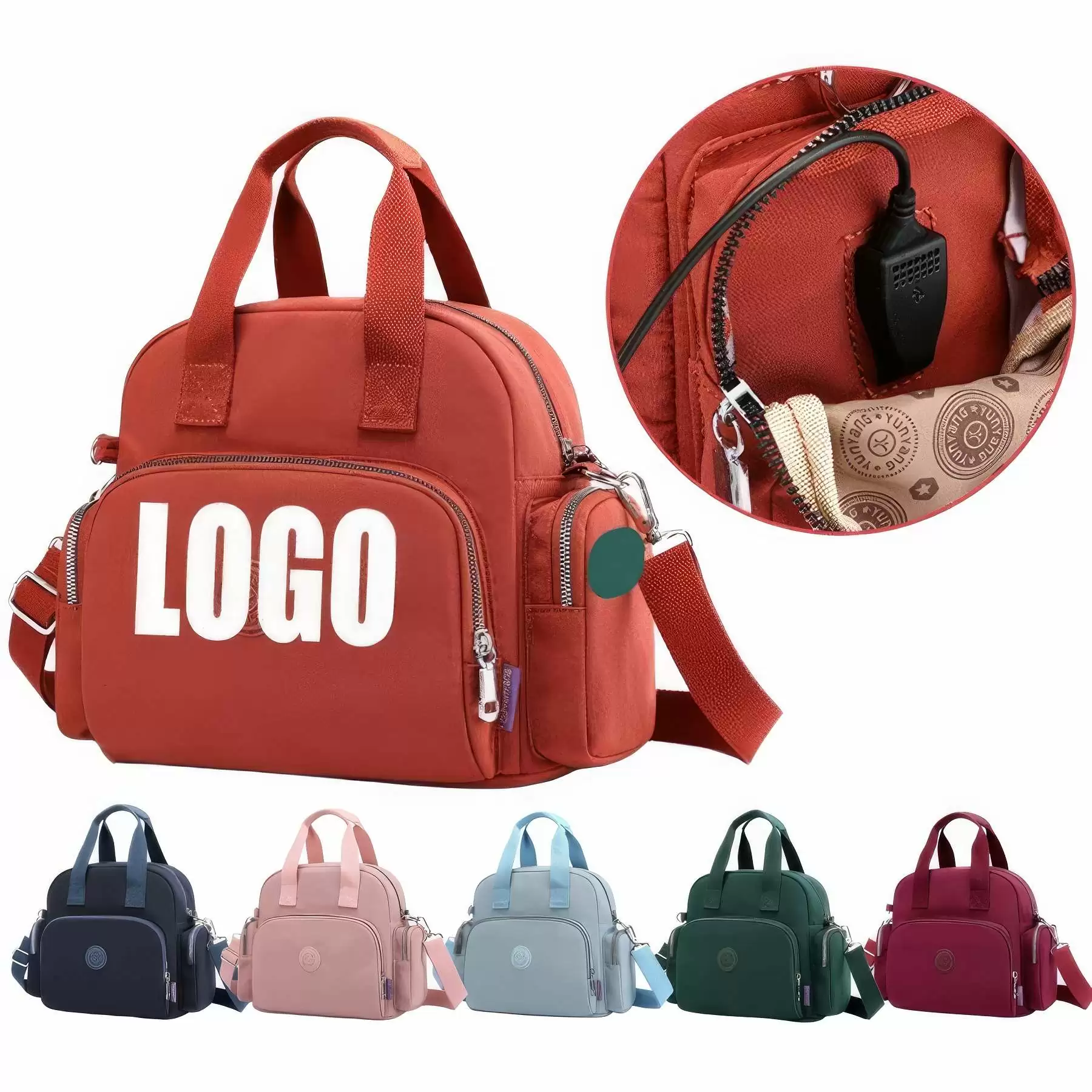 Multipurpose Ladies Backpacks with Hidden USB Charging Port