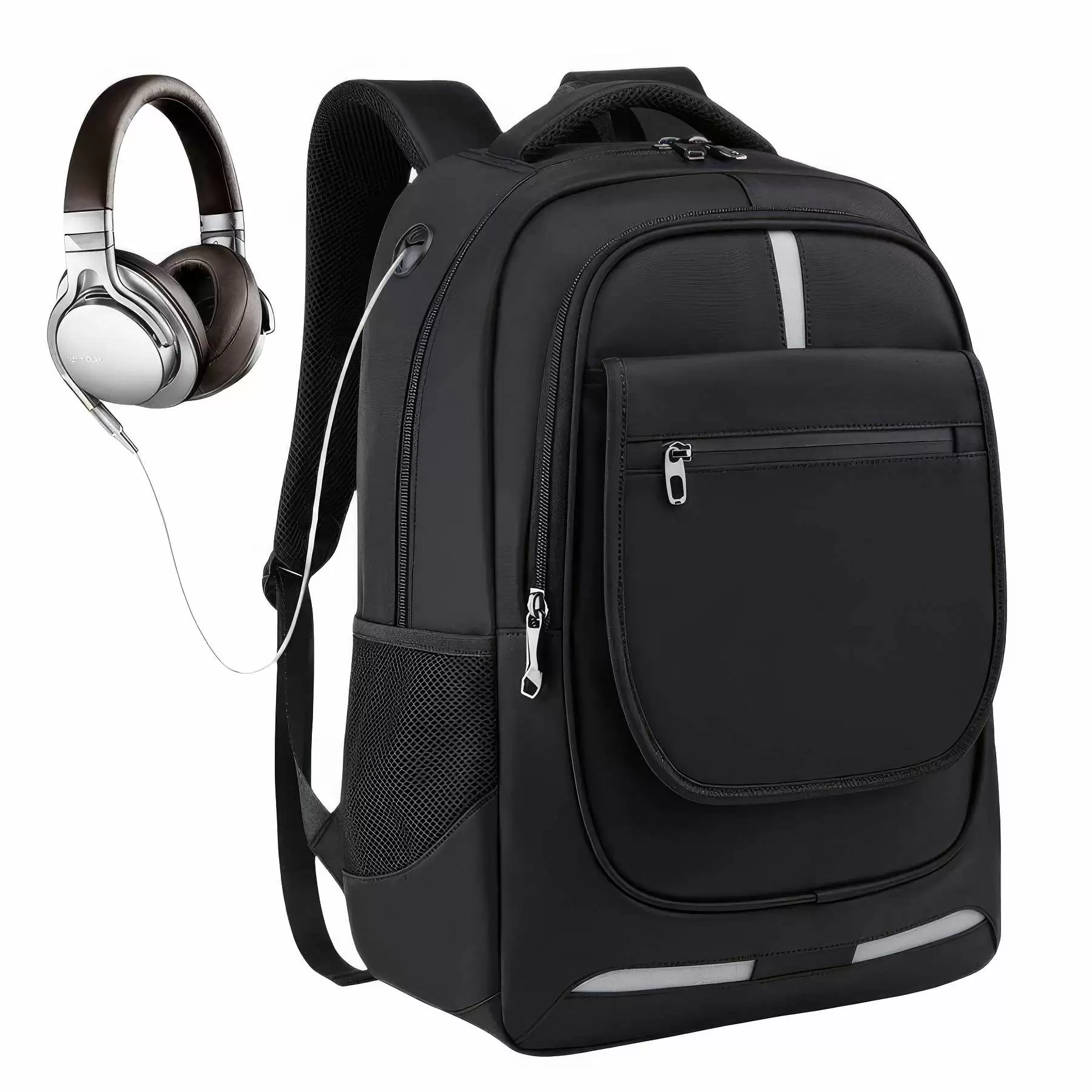 Waterproof Business Casual Laptop Backpacks with USB Port - Image 2