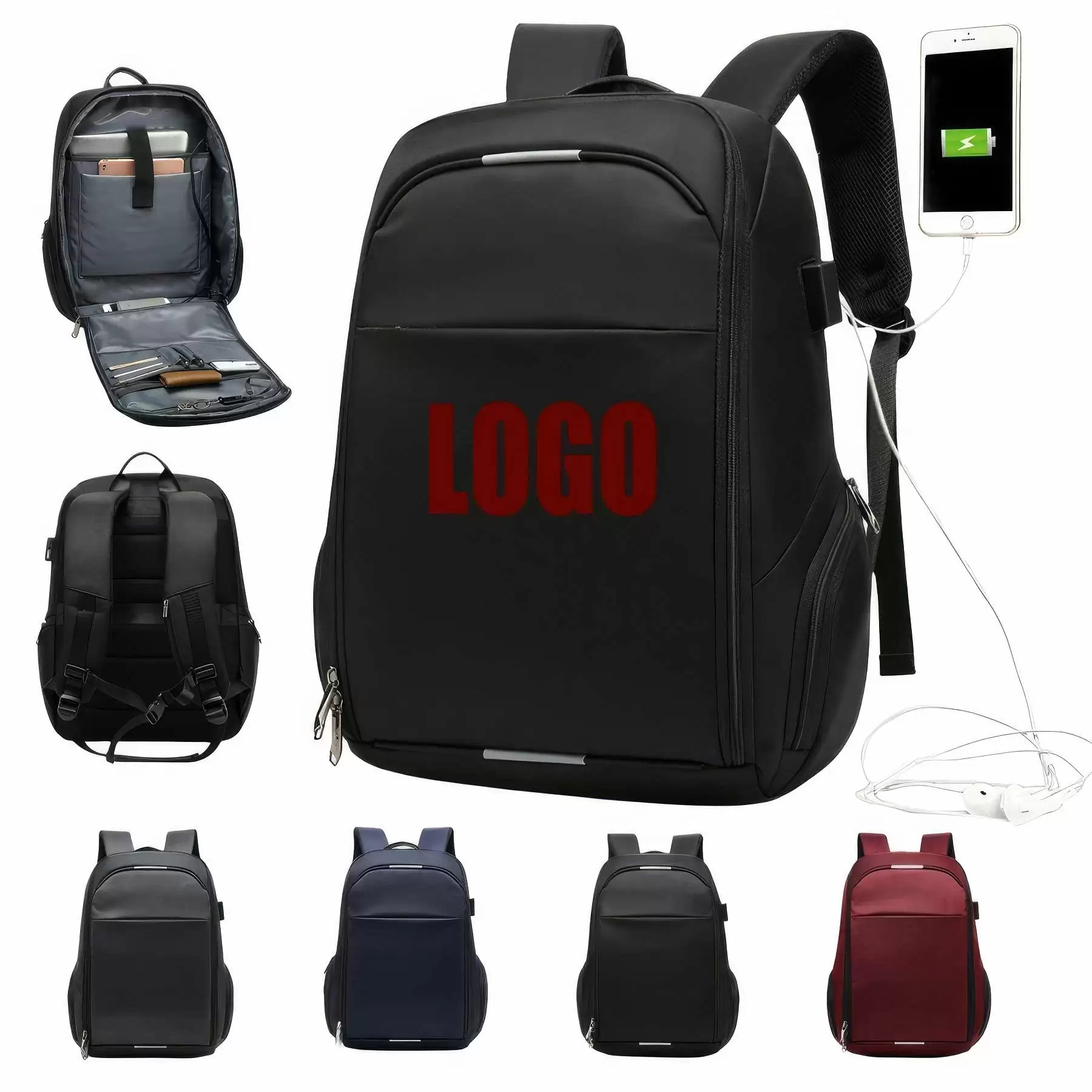 Leisure Travel  Laptops Backpacks With USB Charging Port