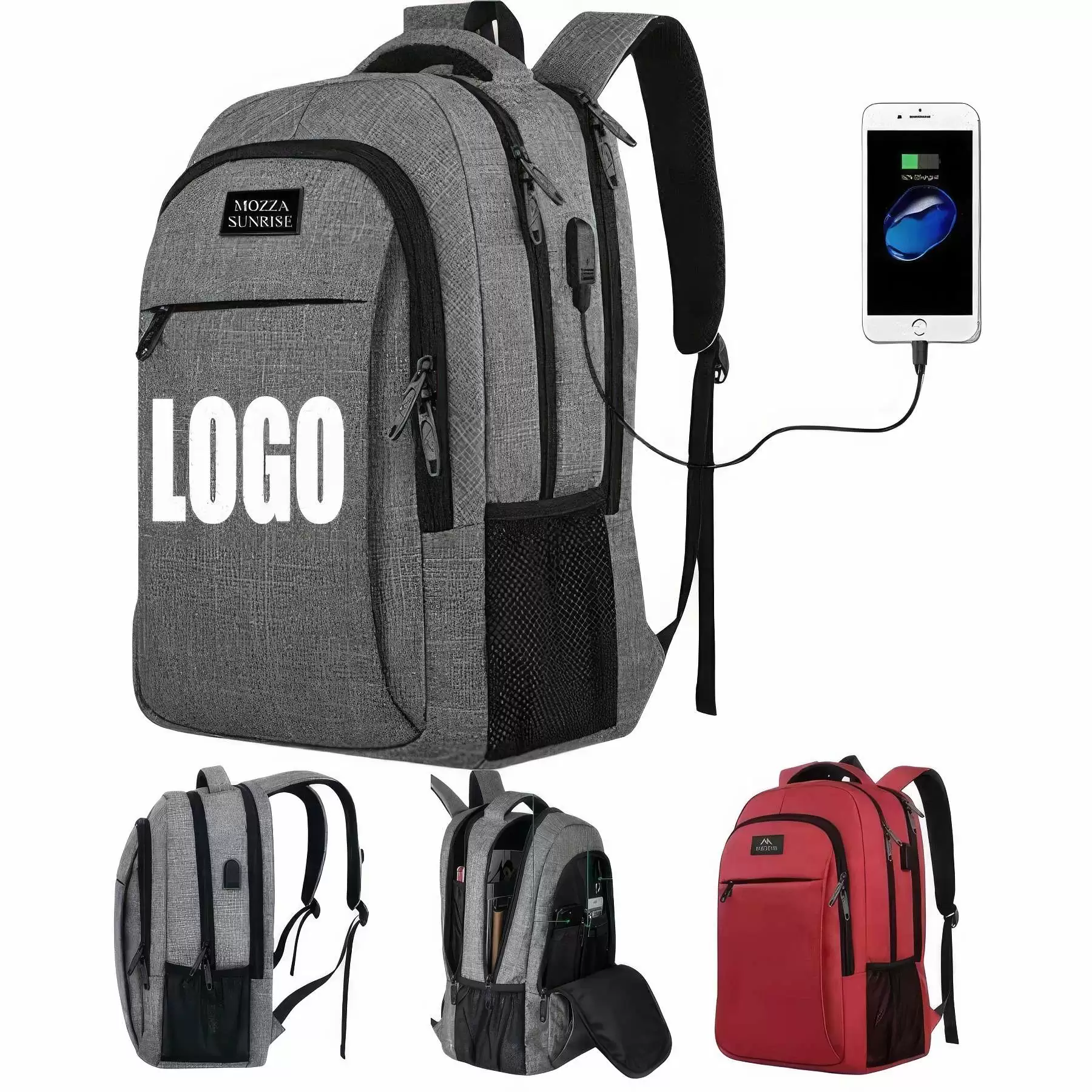 Custom Busines And Leisure Laptops Backpacks with USB Port