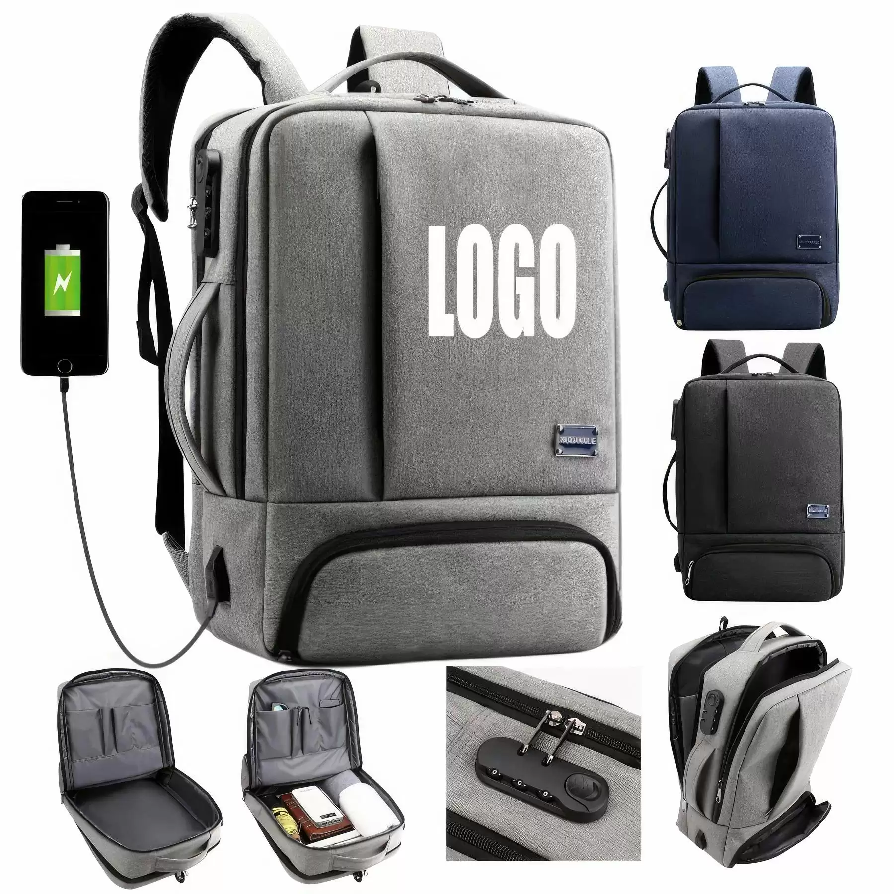 Anti-Theft Laptops Backpacks with USB Port