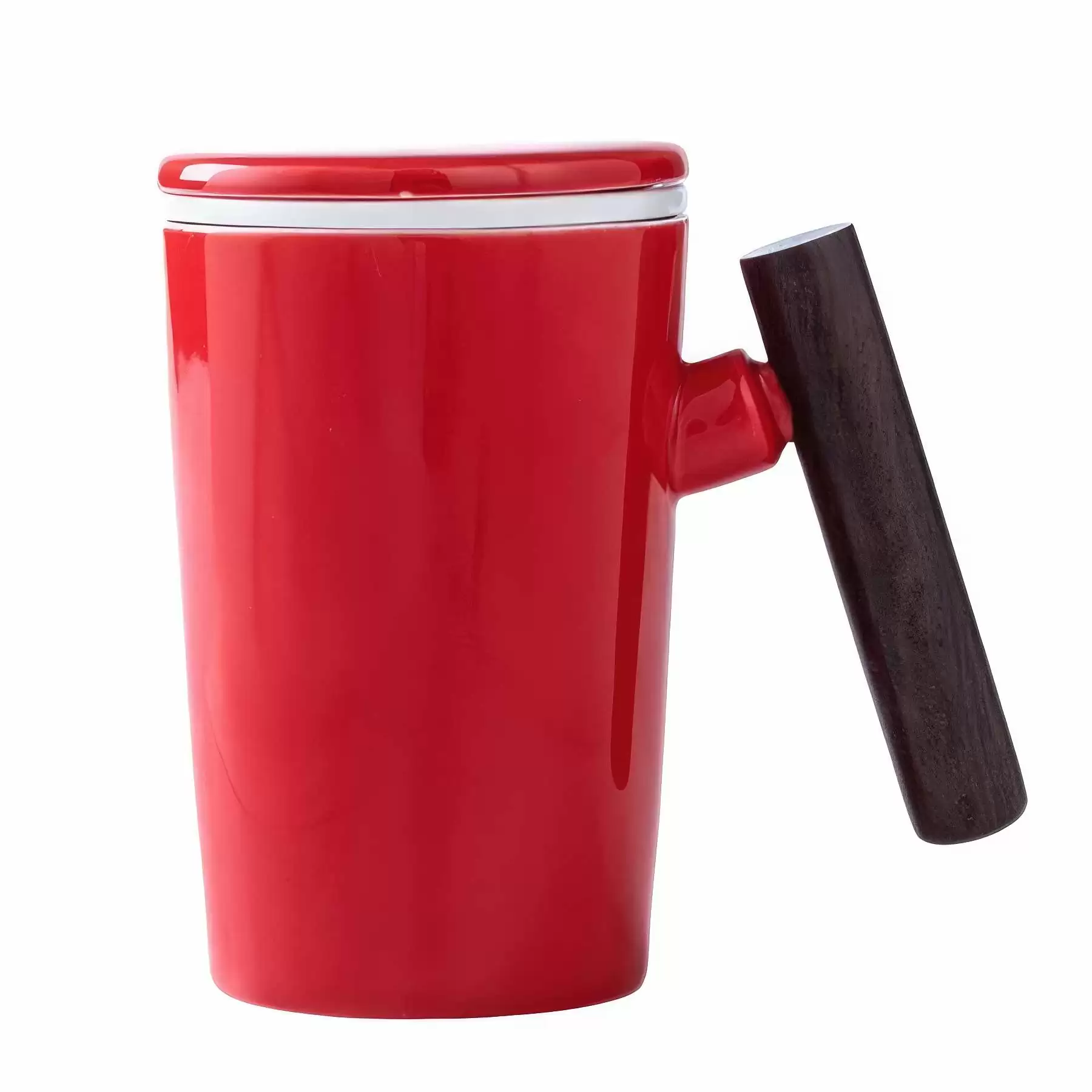 Wooden Handle  Creative Water Cup with Lid - Image 2