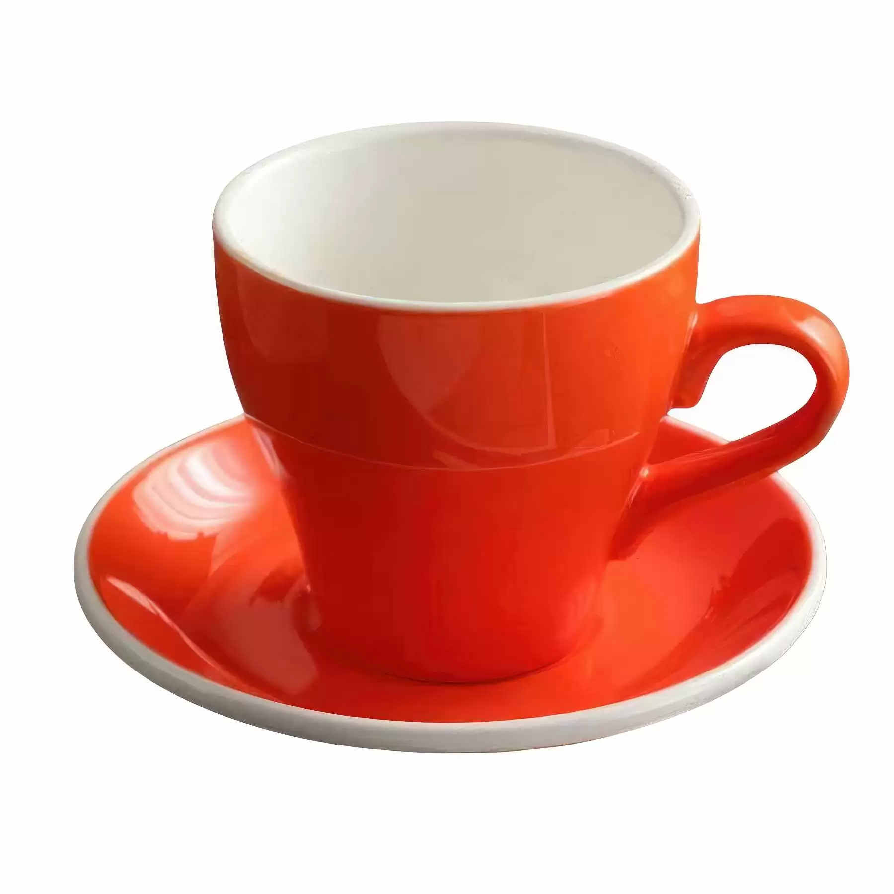 12OZ Colorful tulip Latte Cup and Saucer  Cappuccino Coffee - Image 2