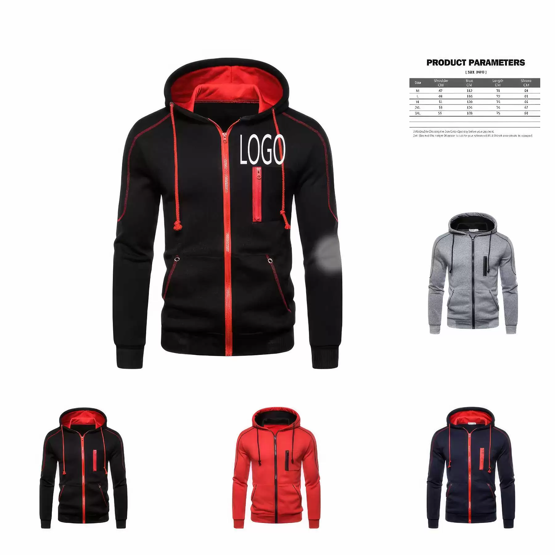 Contrast Zip Sweater Jacket