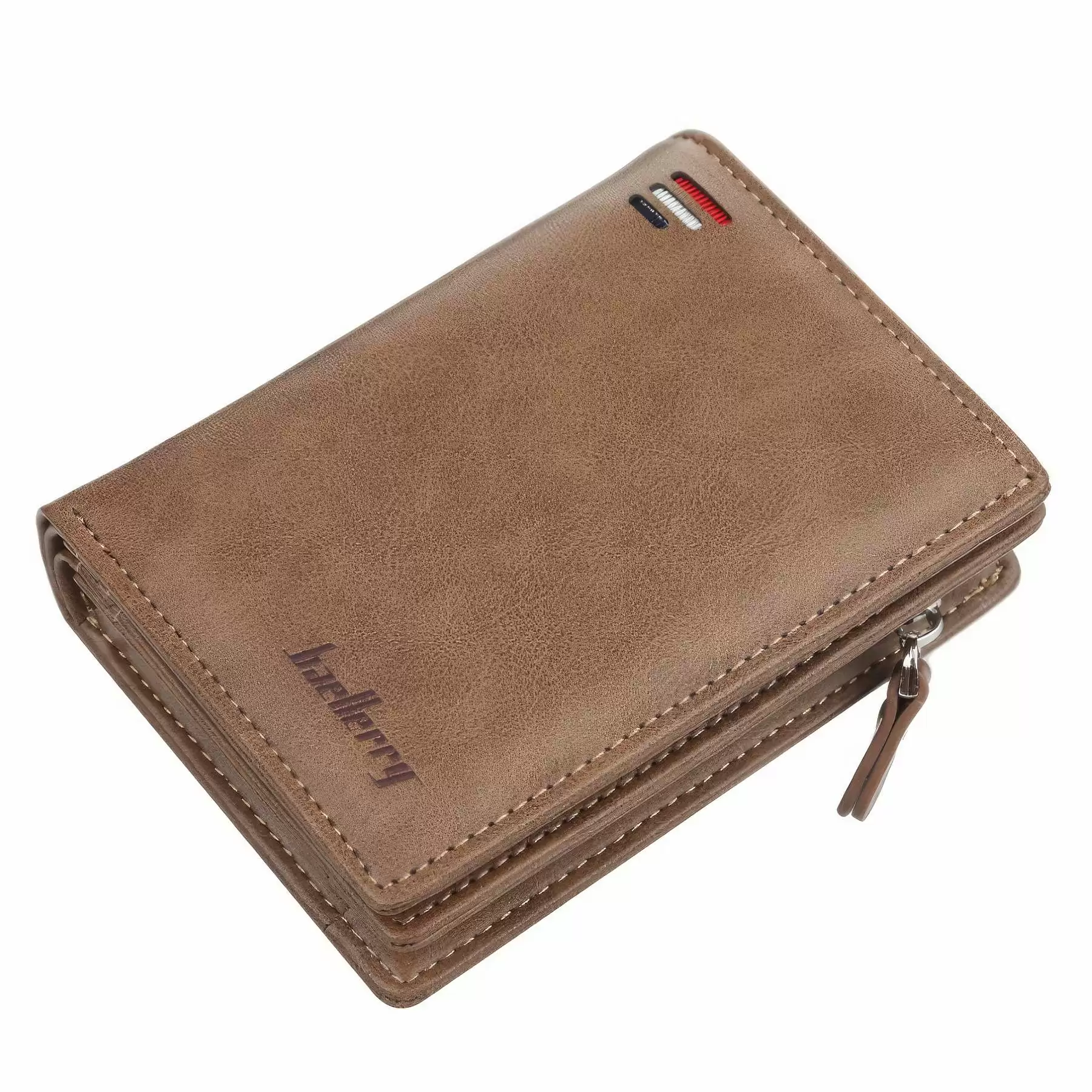 Zip Short Multi-Card Vertical Snap Wallet Card Holder - Image 2