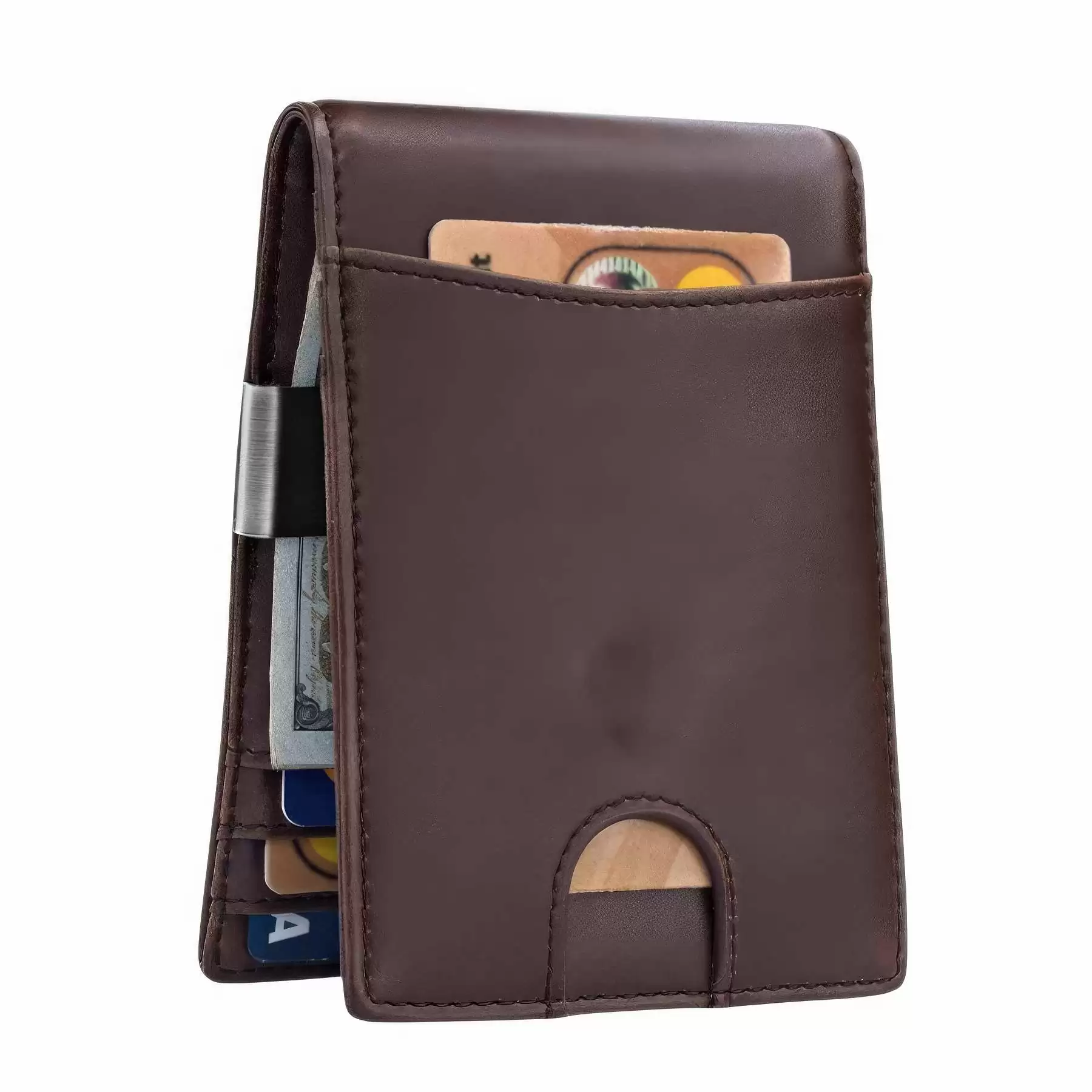 Leather Card Holder Dollar Clip - Image 2