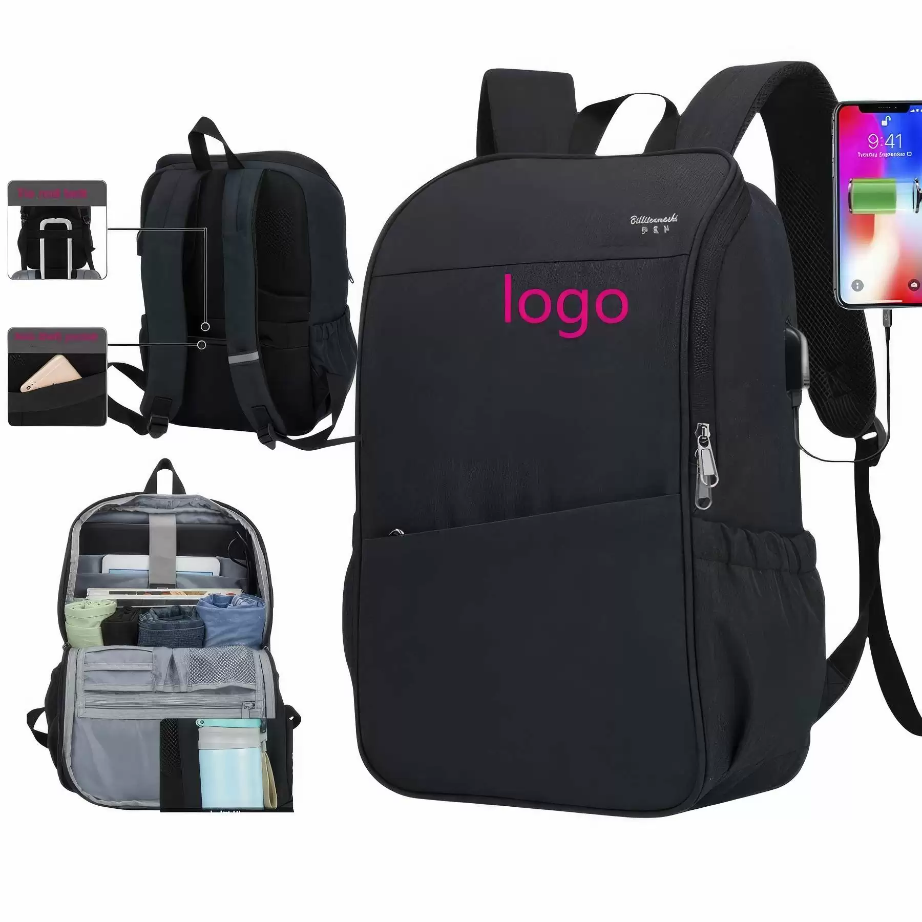 Polyester Laptop Bag Large Capacity Travel Outdoor Mountaine