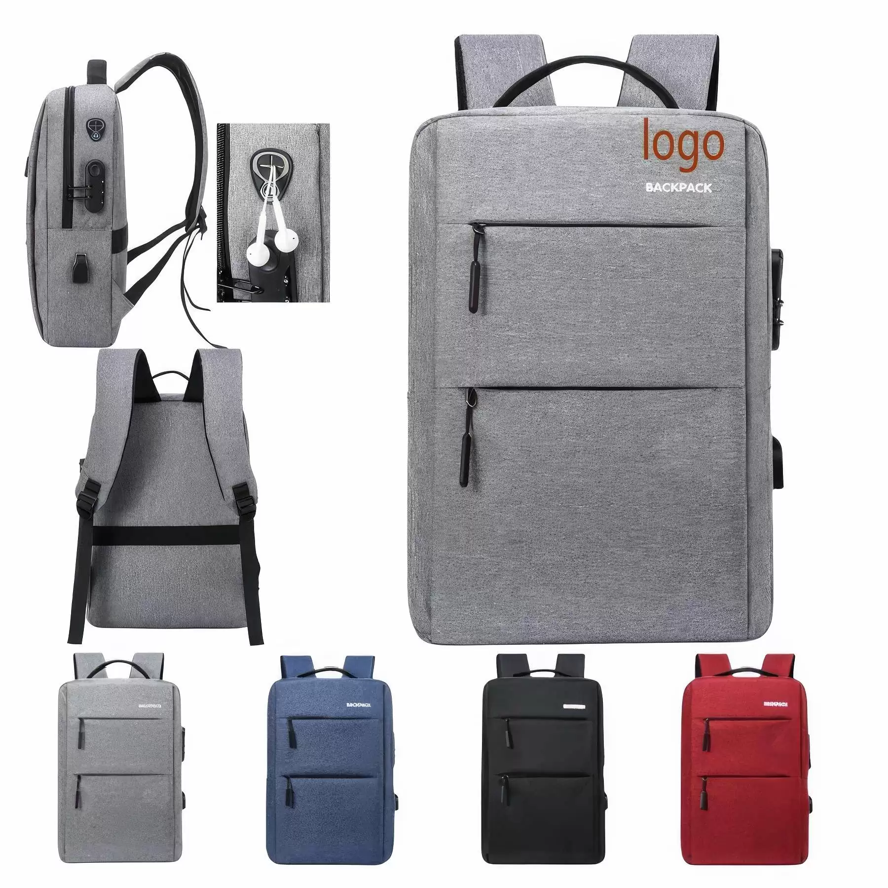 Usb Travel Backpack 14 Inch Laptop Bag