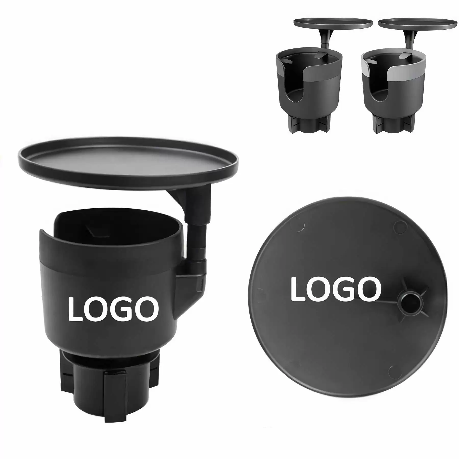 Expandable Car Cup Holder with Tray