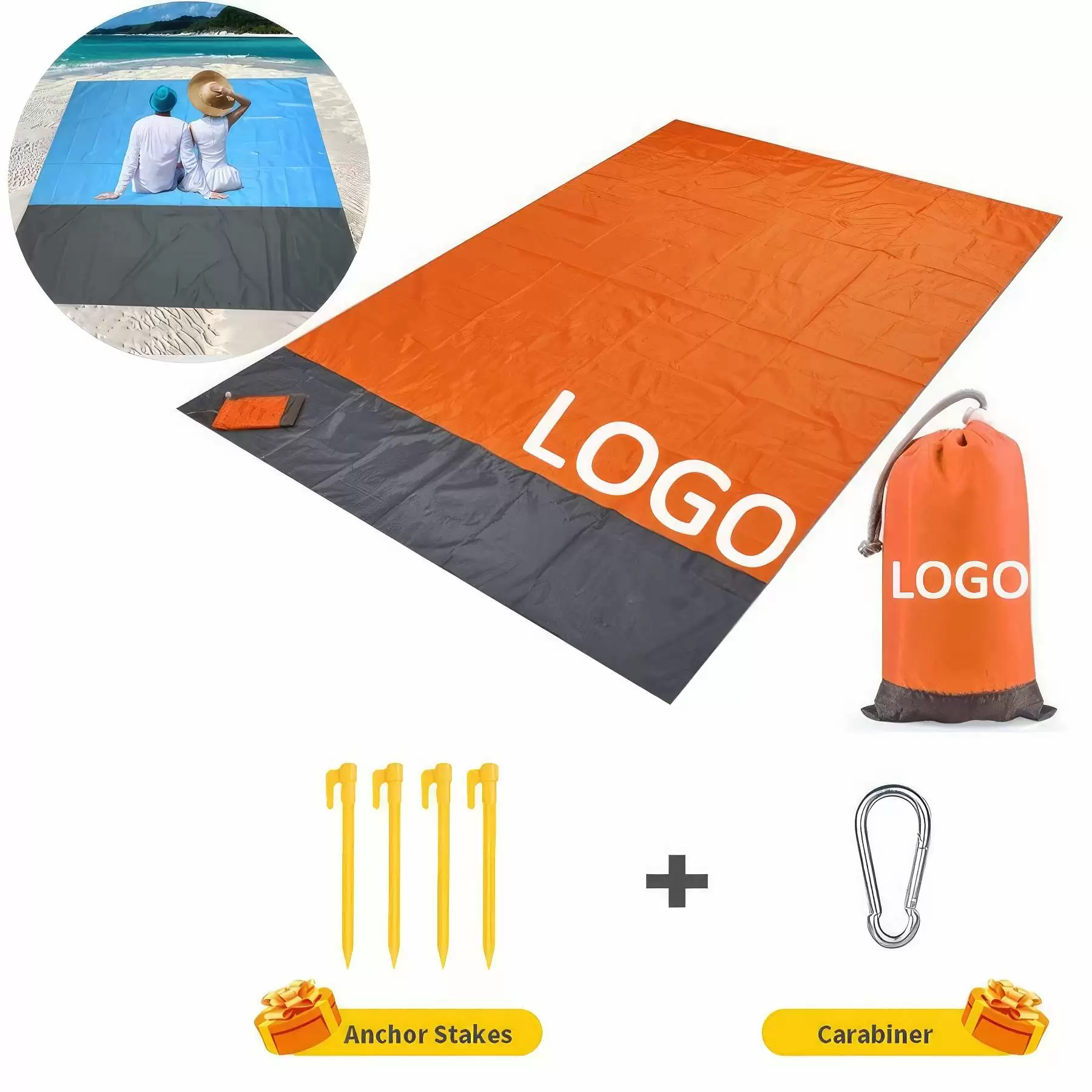 Oversized Lightweight Waterproof Sandproof Beach Blanket