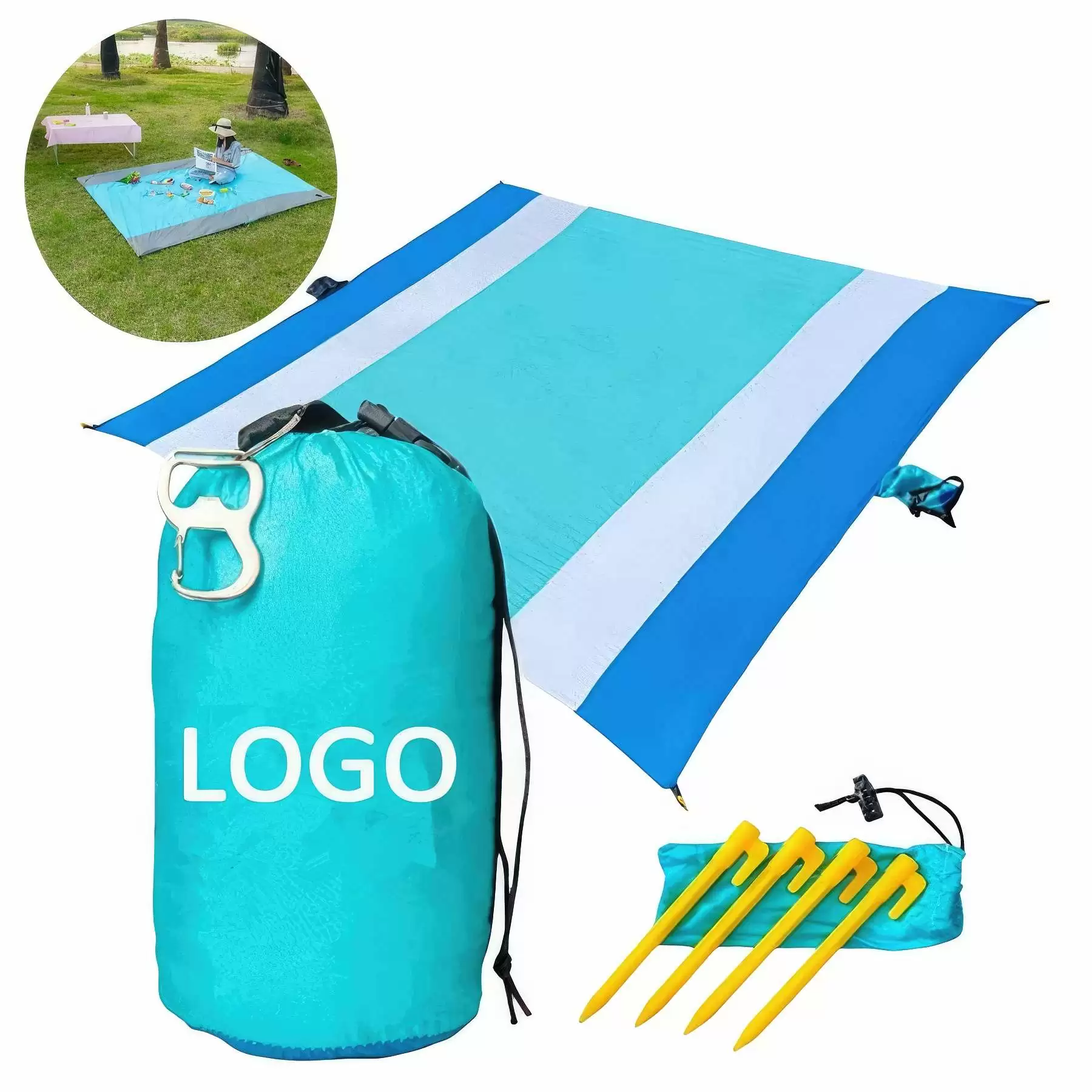 Oversized Lightweight Waterproof Sandproof Beach Blanket