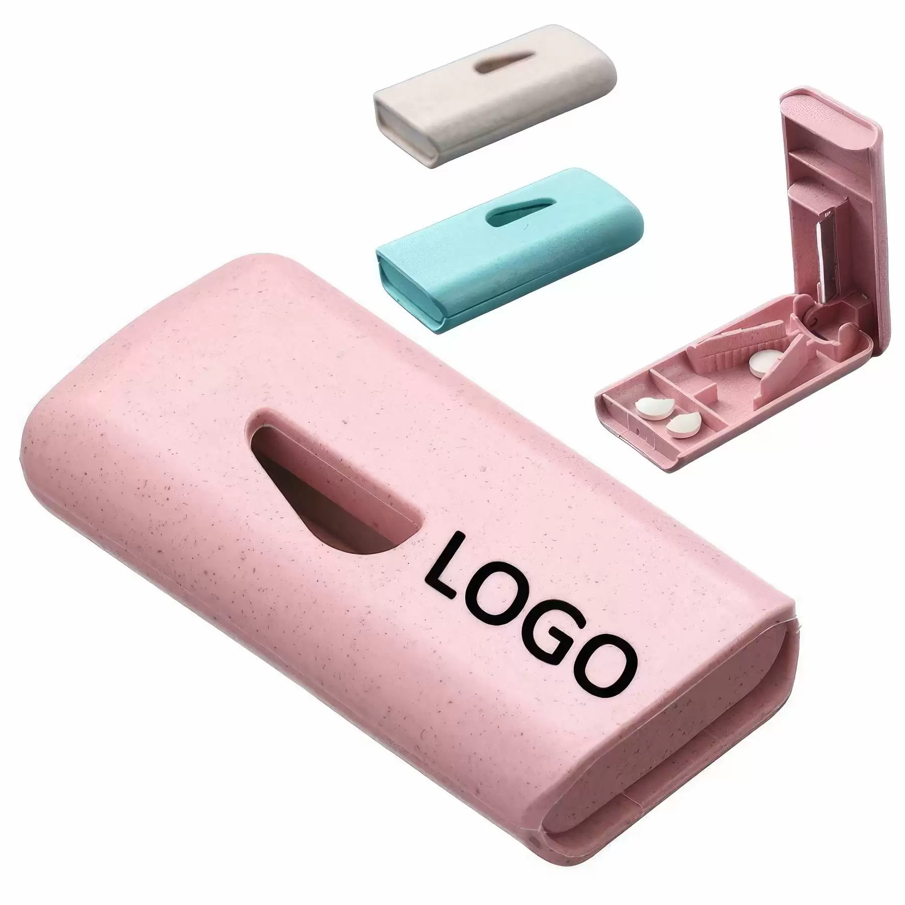 Portable Travel Pill Case with Cutter