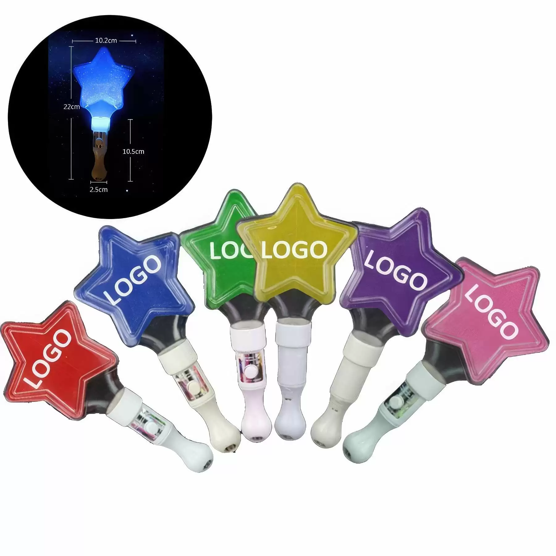 Multi Color Flashing Star Hand Light