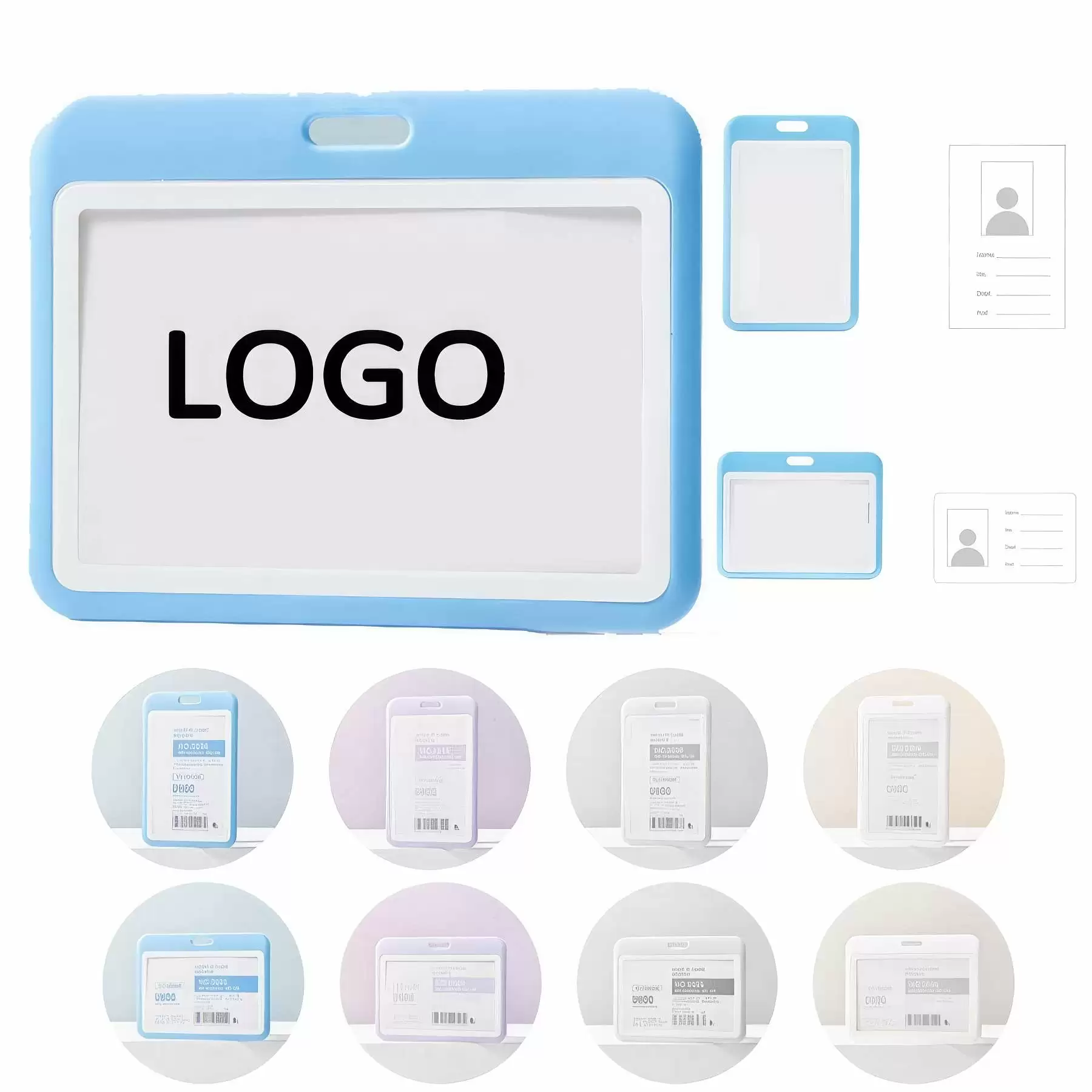 Sliding ID Badge Holder with Clear Window