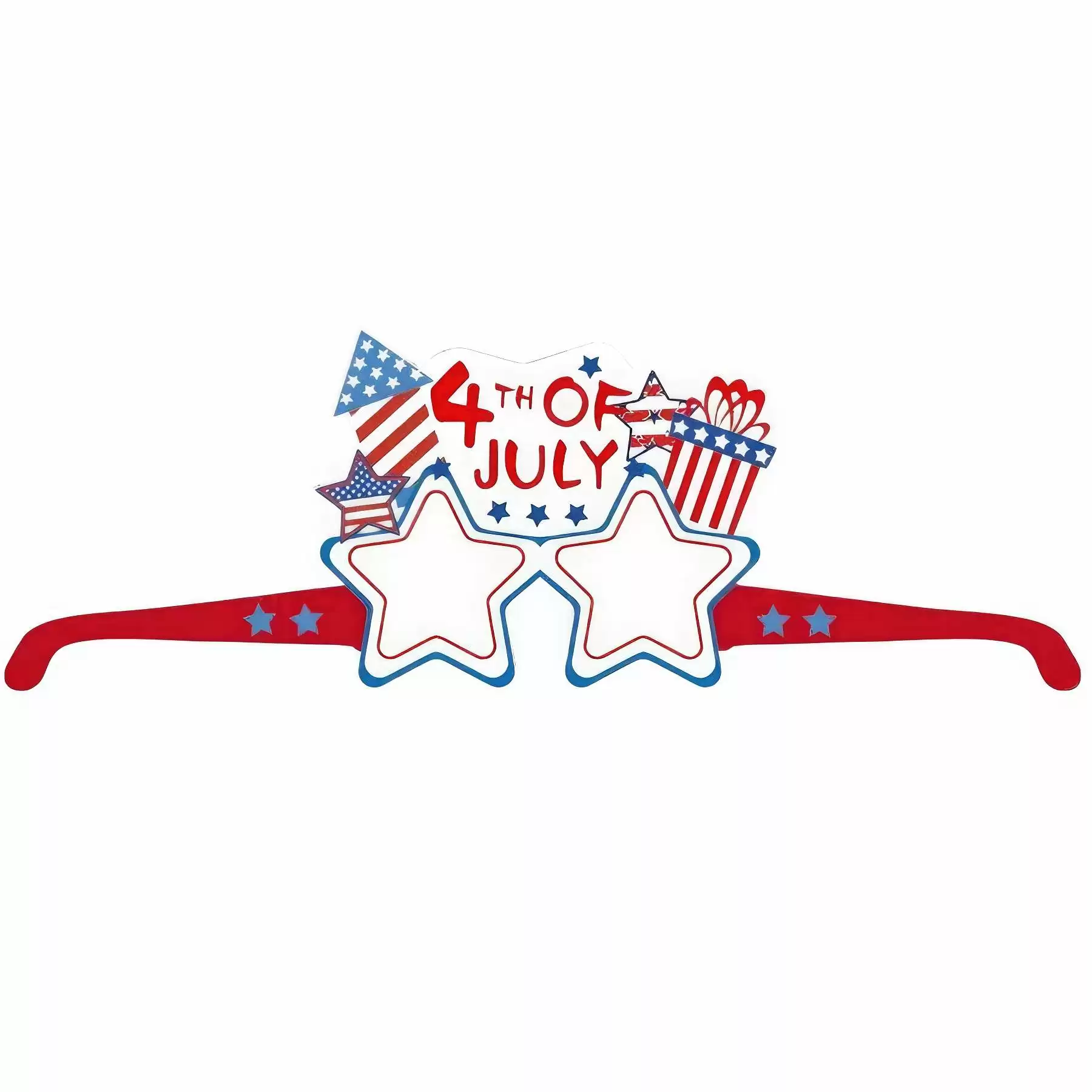 Fourth of July Paper Eyeglasses Patriotic Party Costume - Image 2