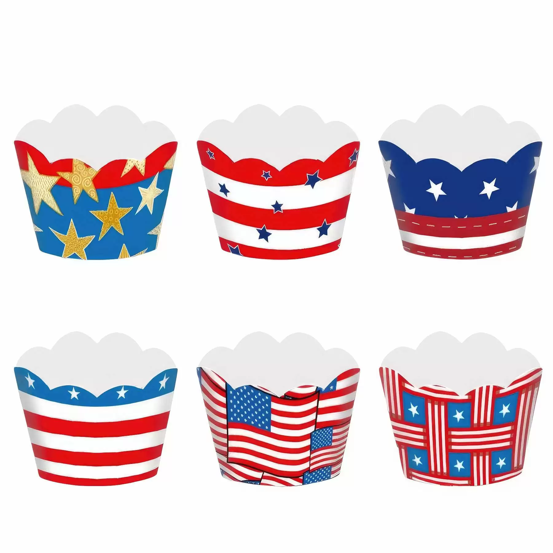 Fourth of July Cupcake Wrappers for Independence Day Party - Image 2