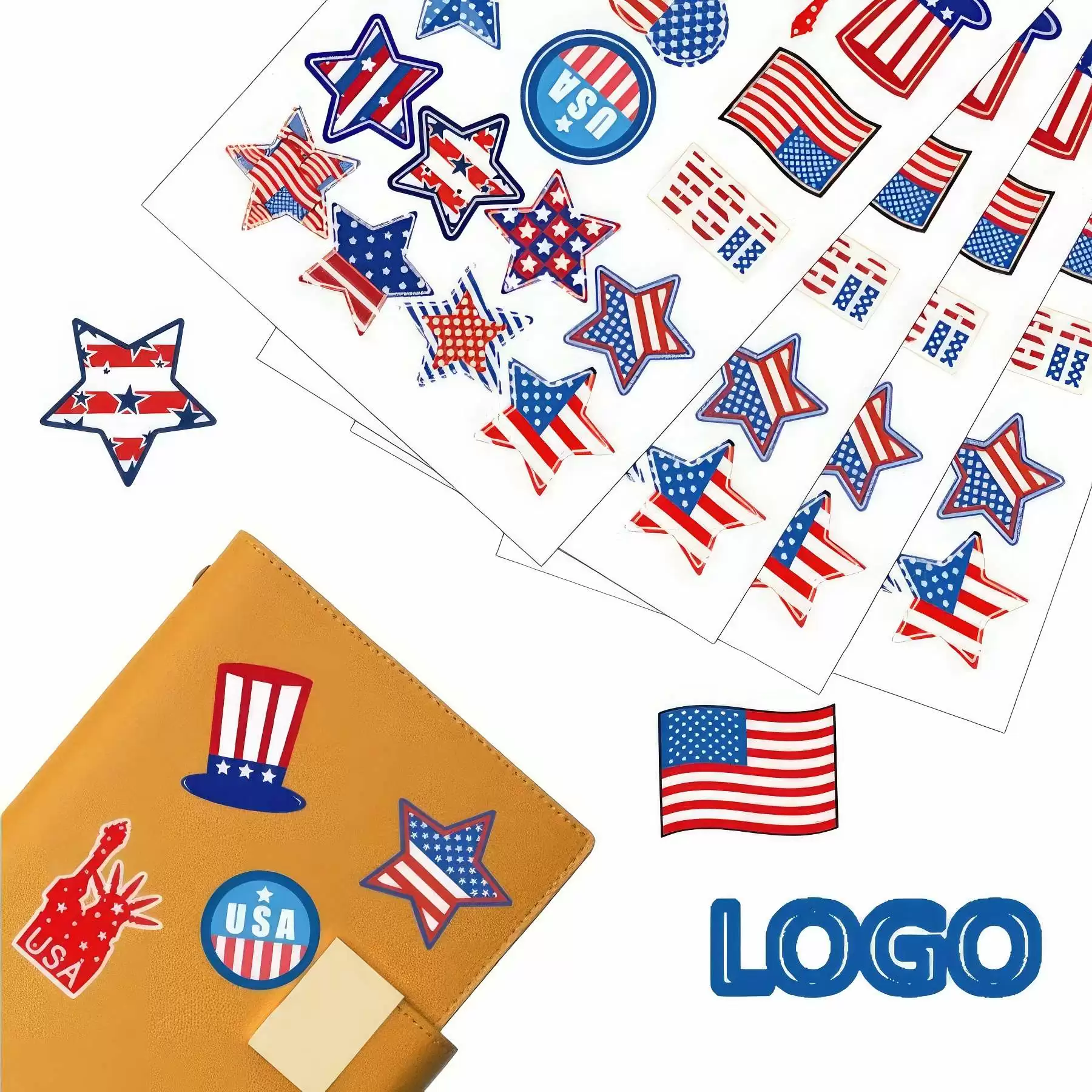 36 Pcs Patriotic Stickers for 4th July Independence Day