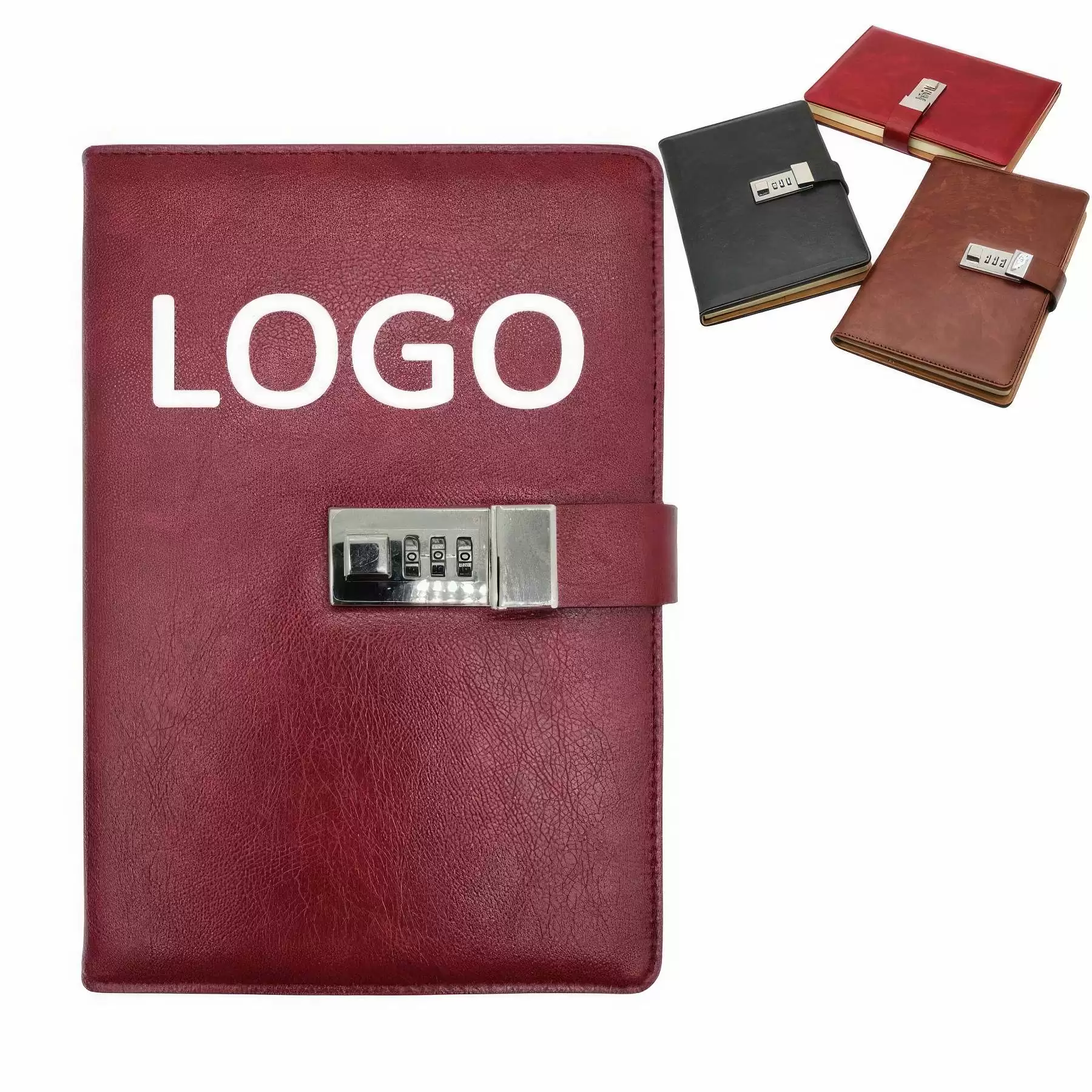 A5 PU Leather Notebooks with Lock