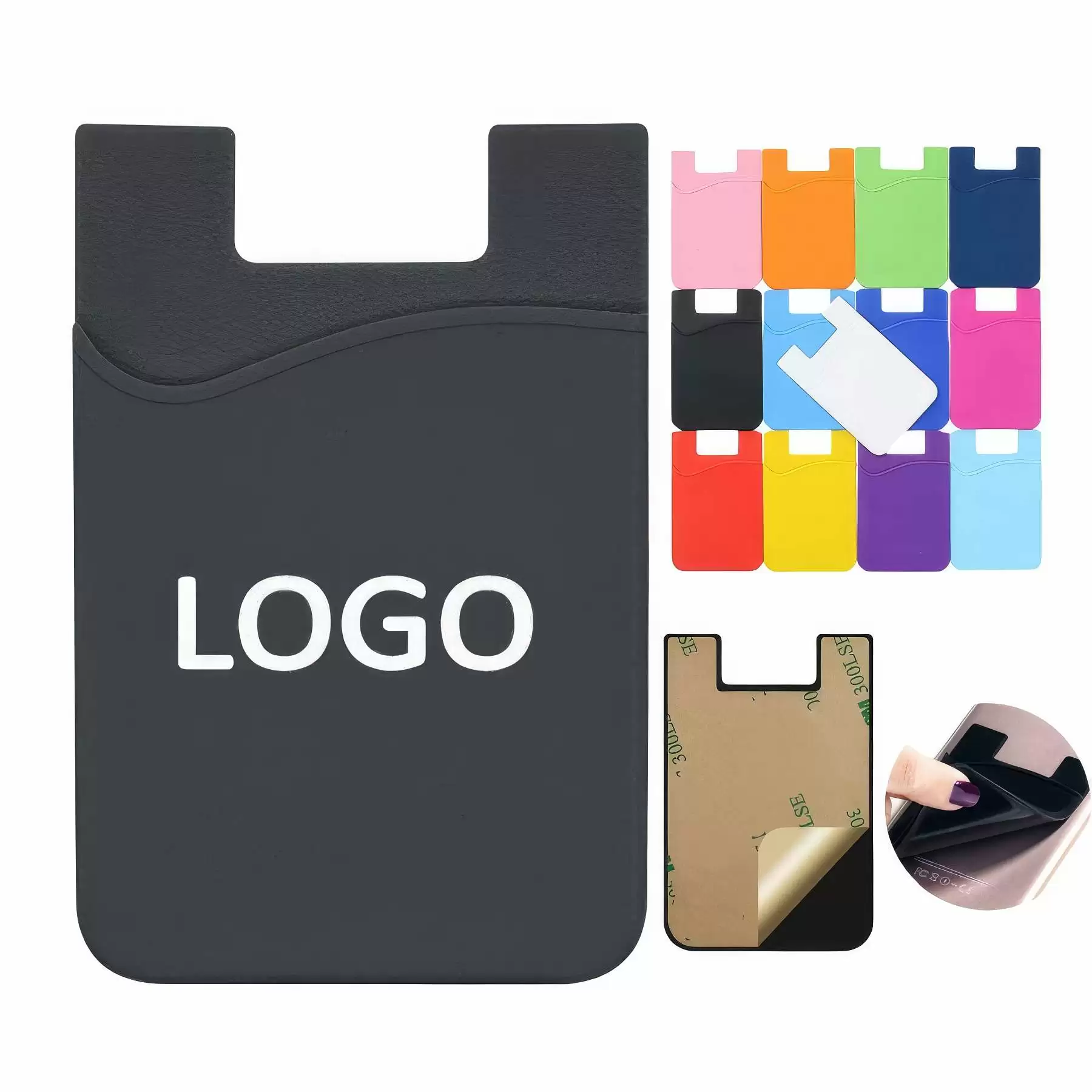 Silicone Credit Card Holder for Back of Phone