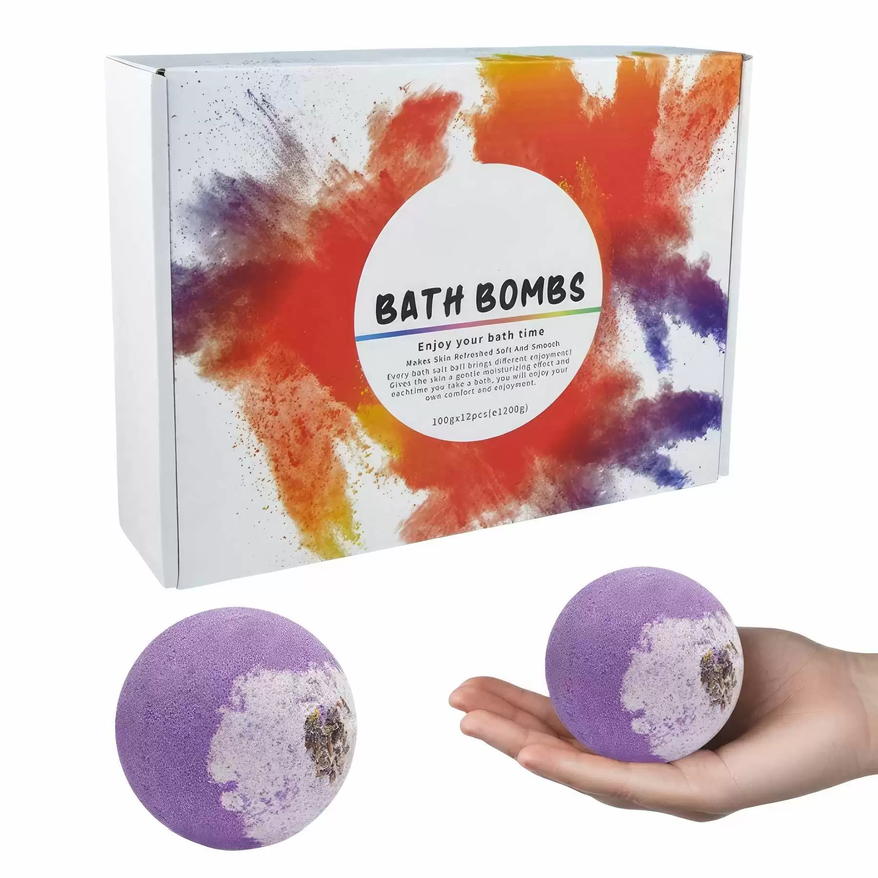 12 Pcs Relaxing Bath Bomb Gift Set - Image 2