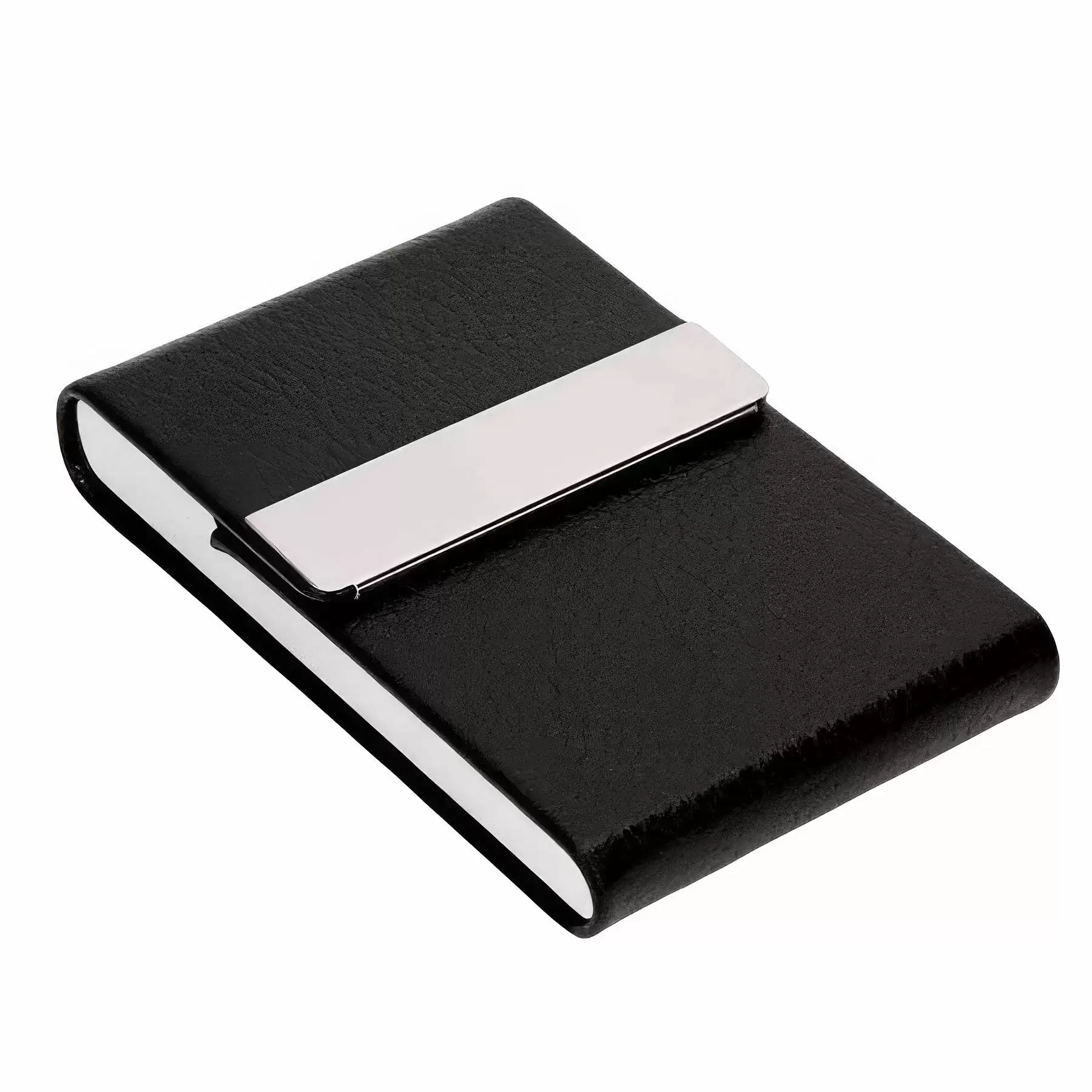 Magnetic PU Leather Card Holder with RFID Blocking - Image 2