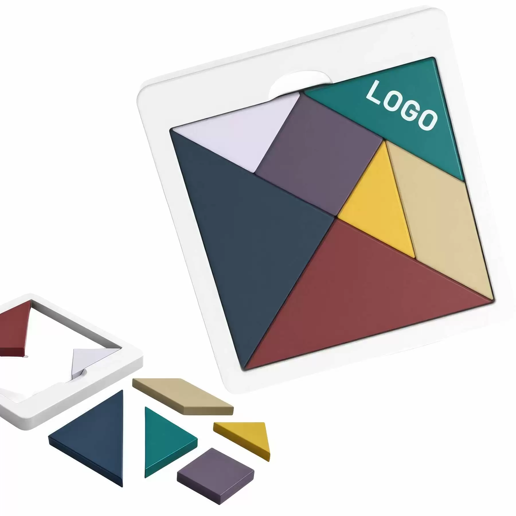 Brain Teaser Puzzles Block Wooden Tangram for All Ages