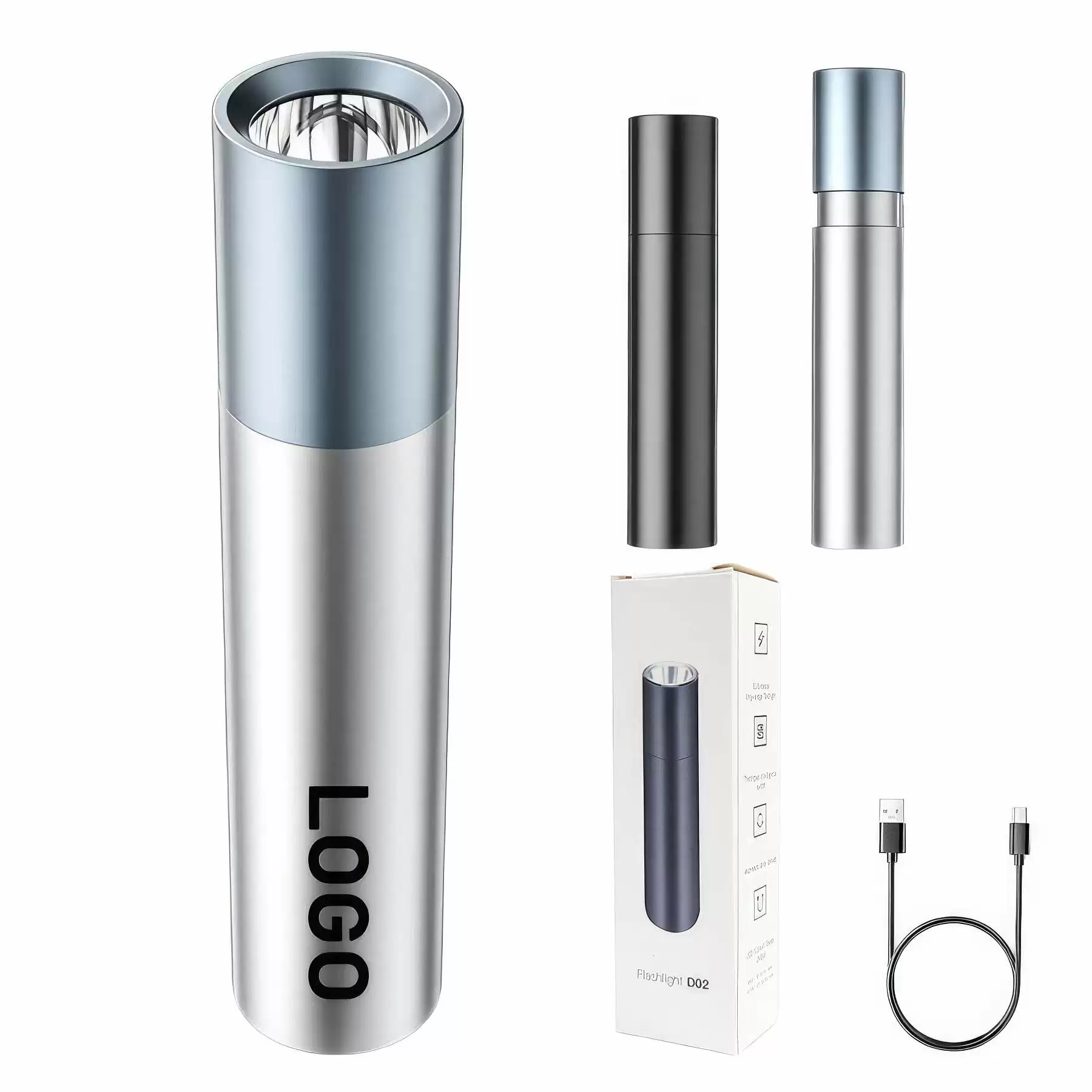 Zoomable Mini Flashlights for Camping, Hiking, Dog Walking