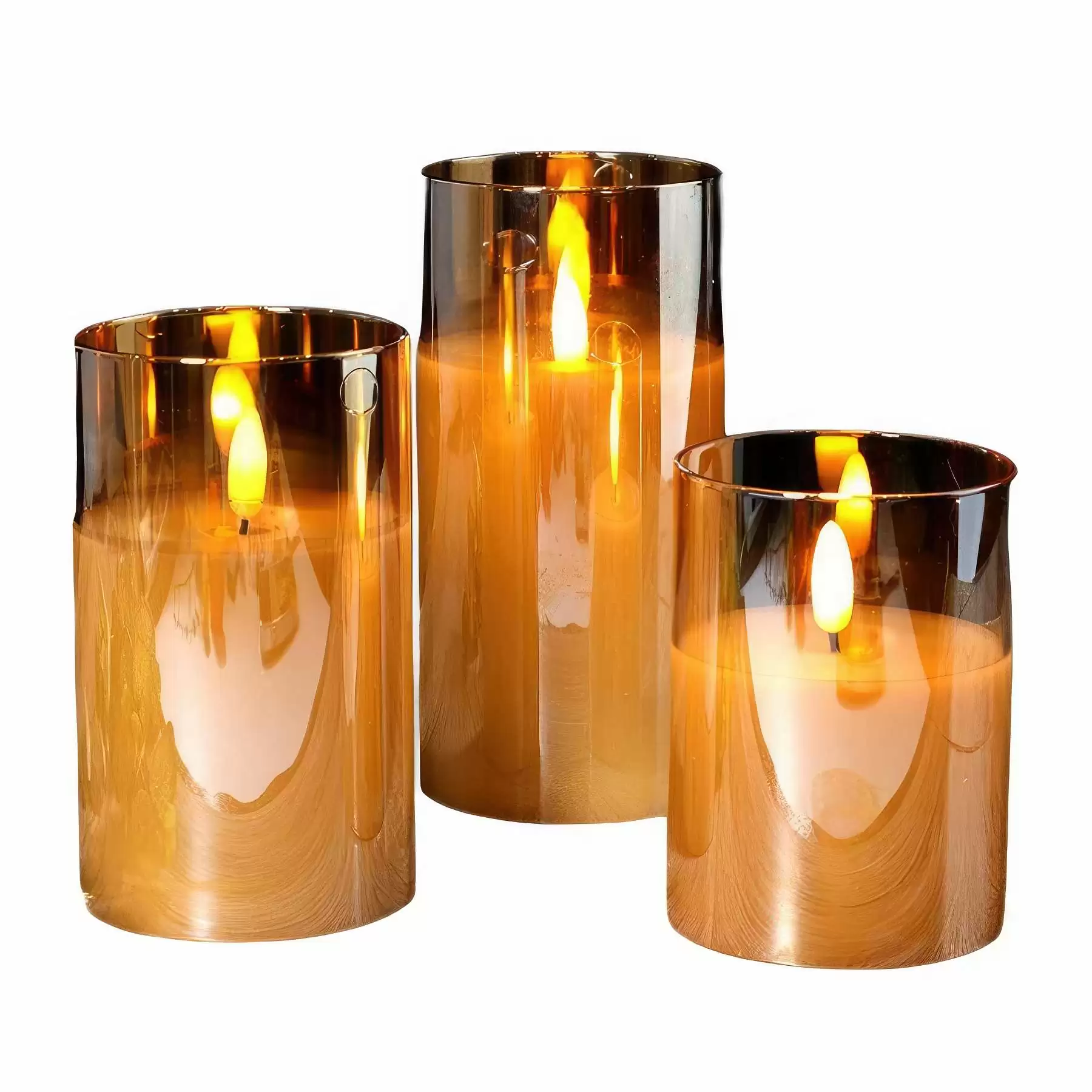Glass LED Flameless Candles with Remote Control - Image 2