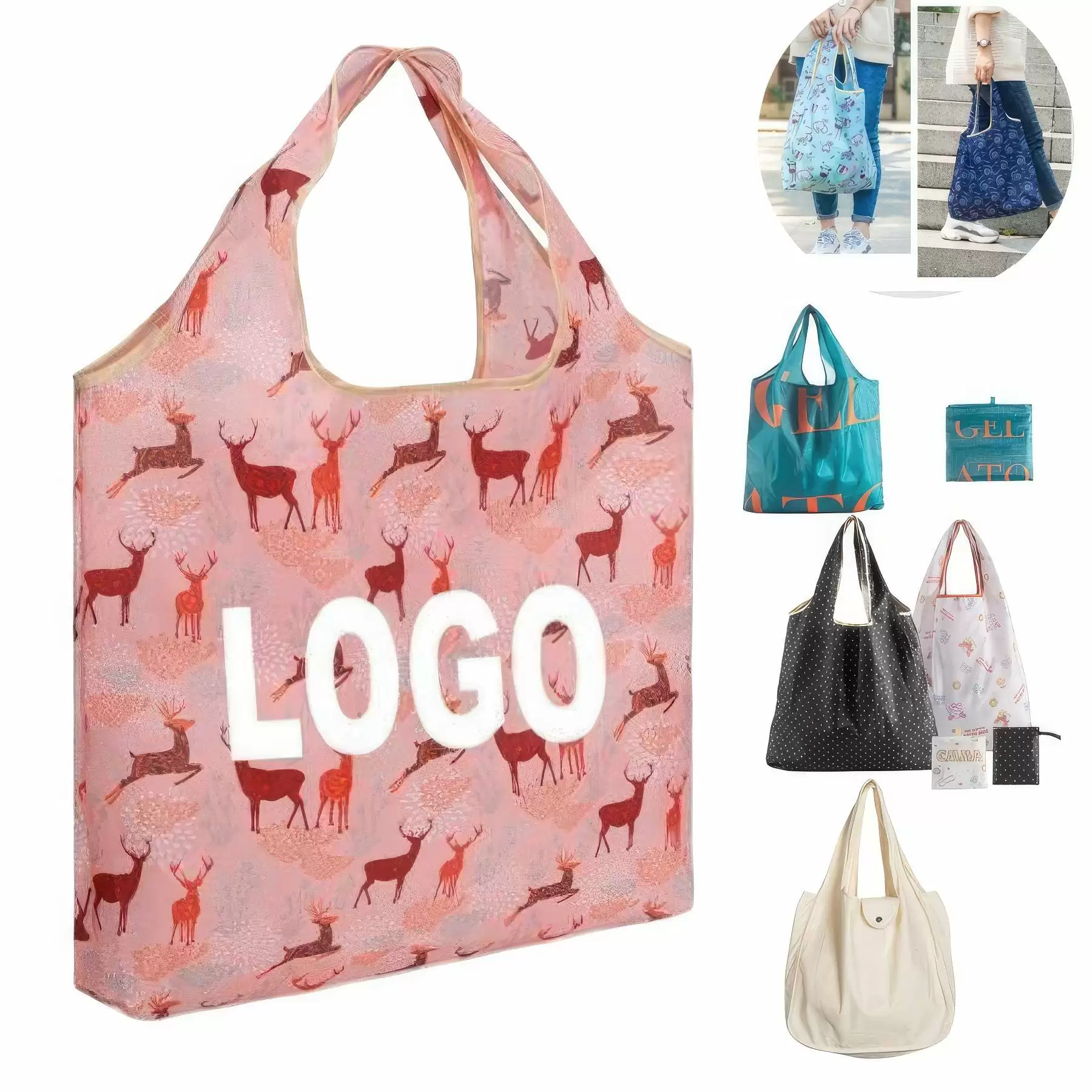 Custom Foldable Lightweight shopping bags