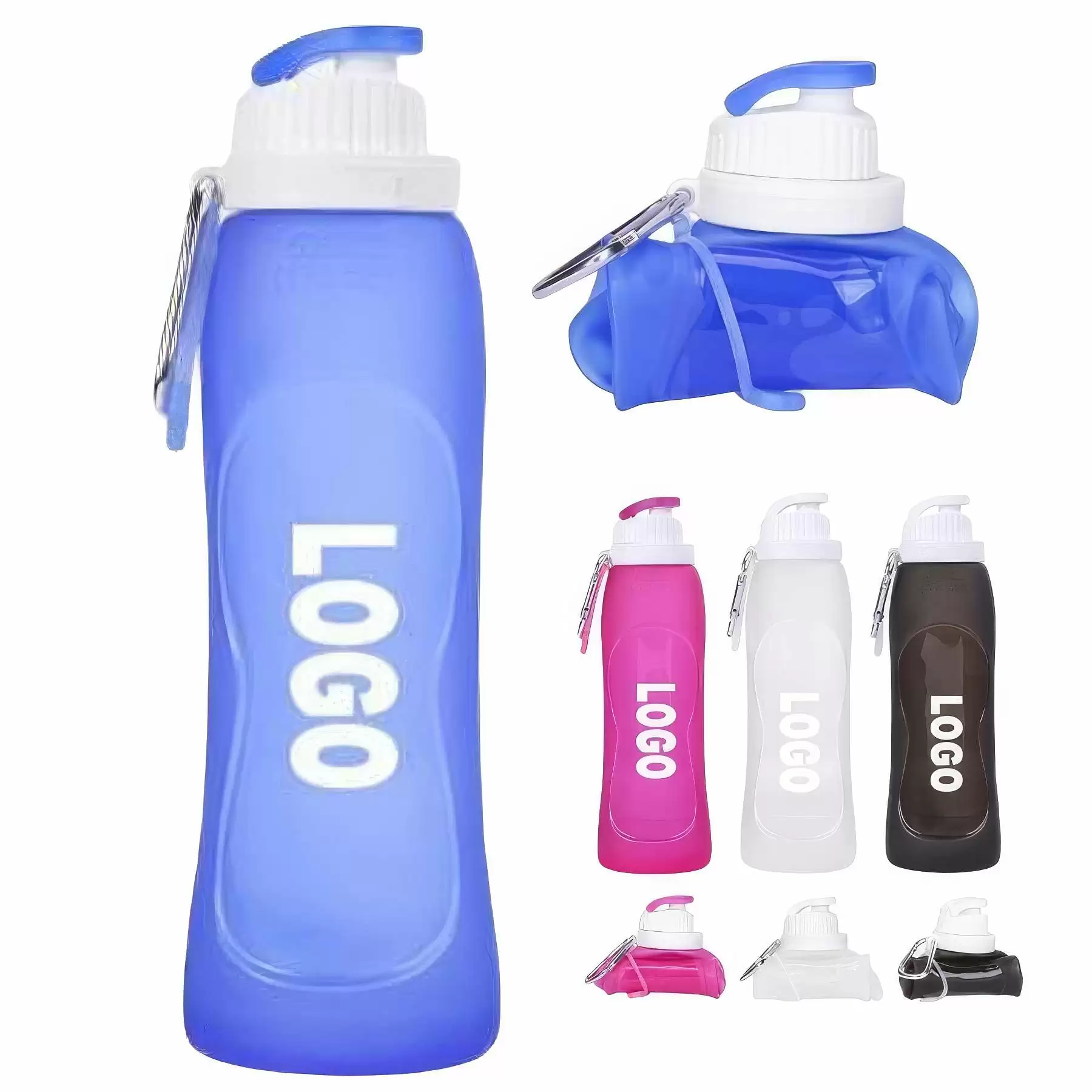 Custom 18 OZ Food Grade Silicone water bottle